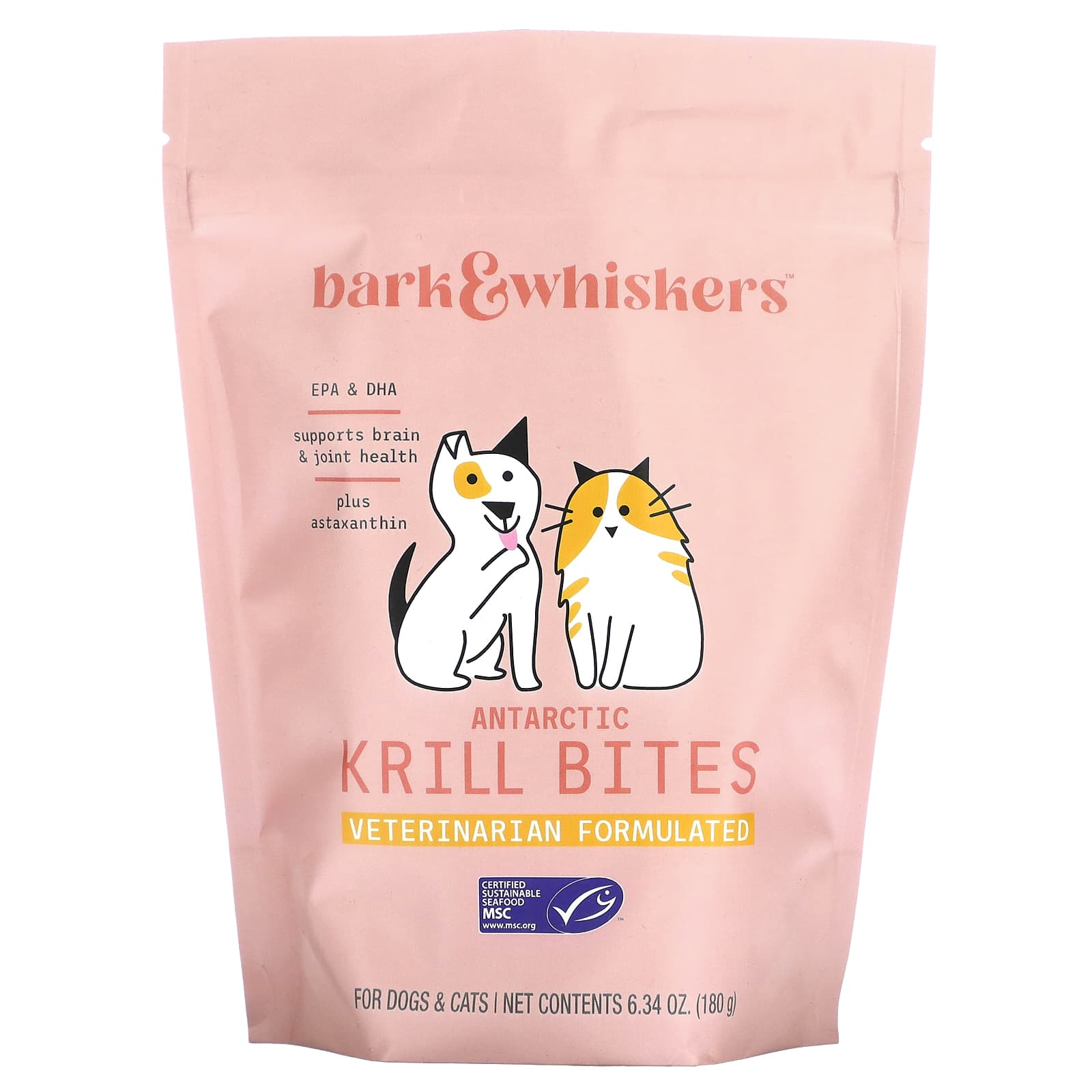Dr. Mercola, Bark & Whiskers™, Antarctic Krill Bites, For Dogs & Cats, 6.34 oz (180 g) - B0B2H1V9CC