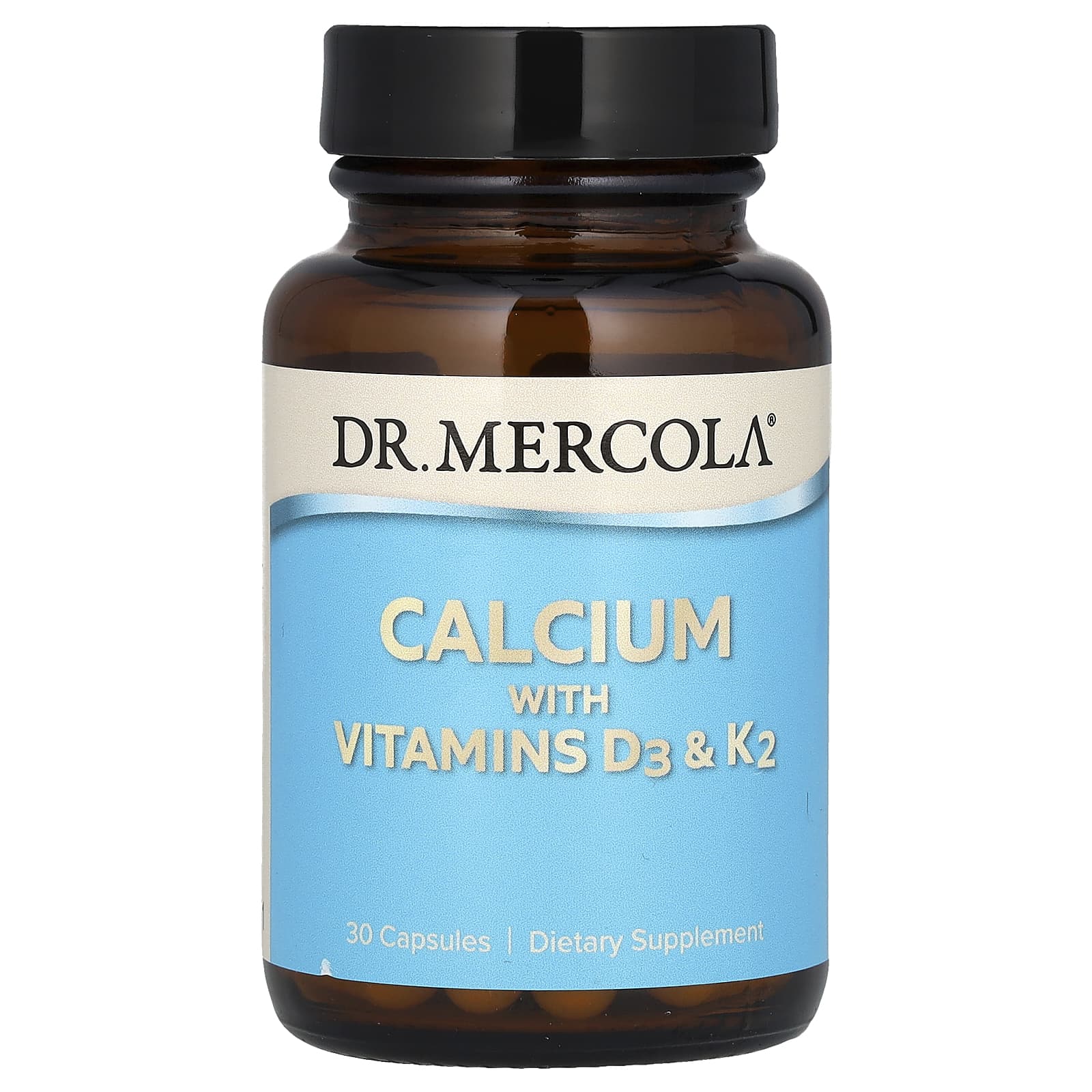 Dr. Mercola, Calcium with Vitamins D3 & K2, 30 Capsules - B079F46X21