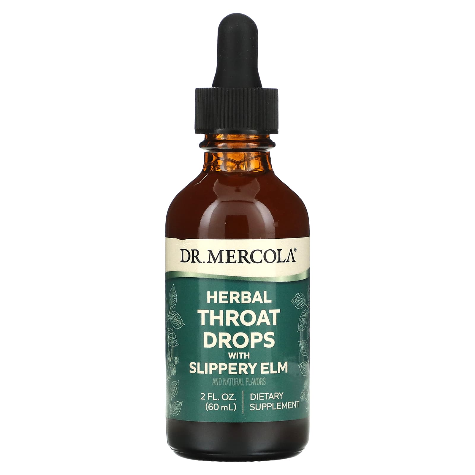 Dr. Mercola, Herbal Throat Drops with Slippery Elm, 2 fl oz (60 ml) - B0B7Q874XJ