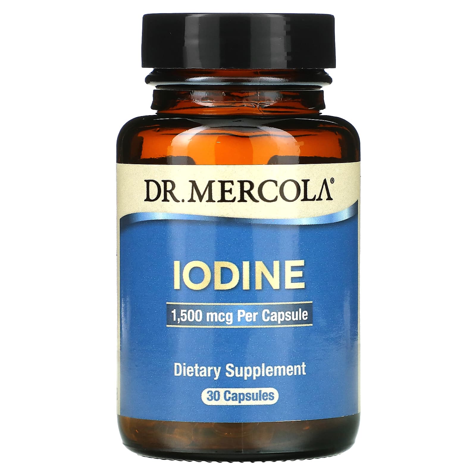 Dr. Mercola, Iodine, 1,500 mcg, 30 Capsules (1,500 mcg per Capsule) - B00V5P9S4I