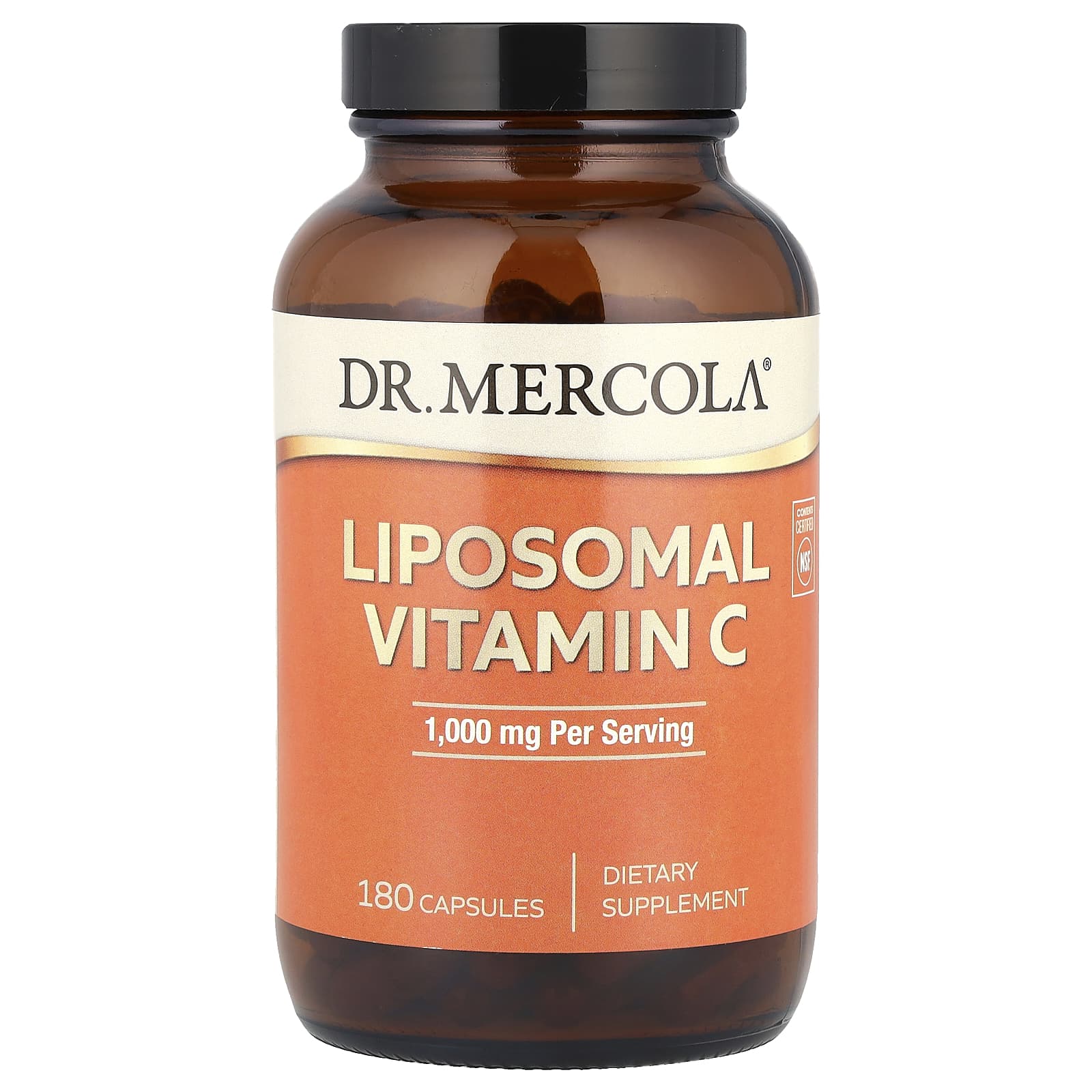 Dr. Mercola, Liposomal Vitamin C, 1,000 mg, 180 Capsules (500 mg Per Capsule) - B00JFF48I6