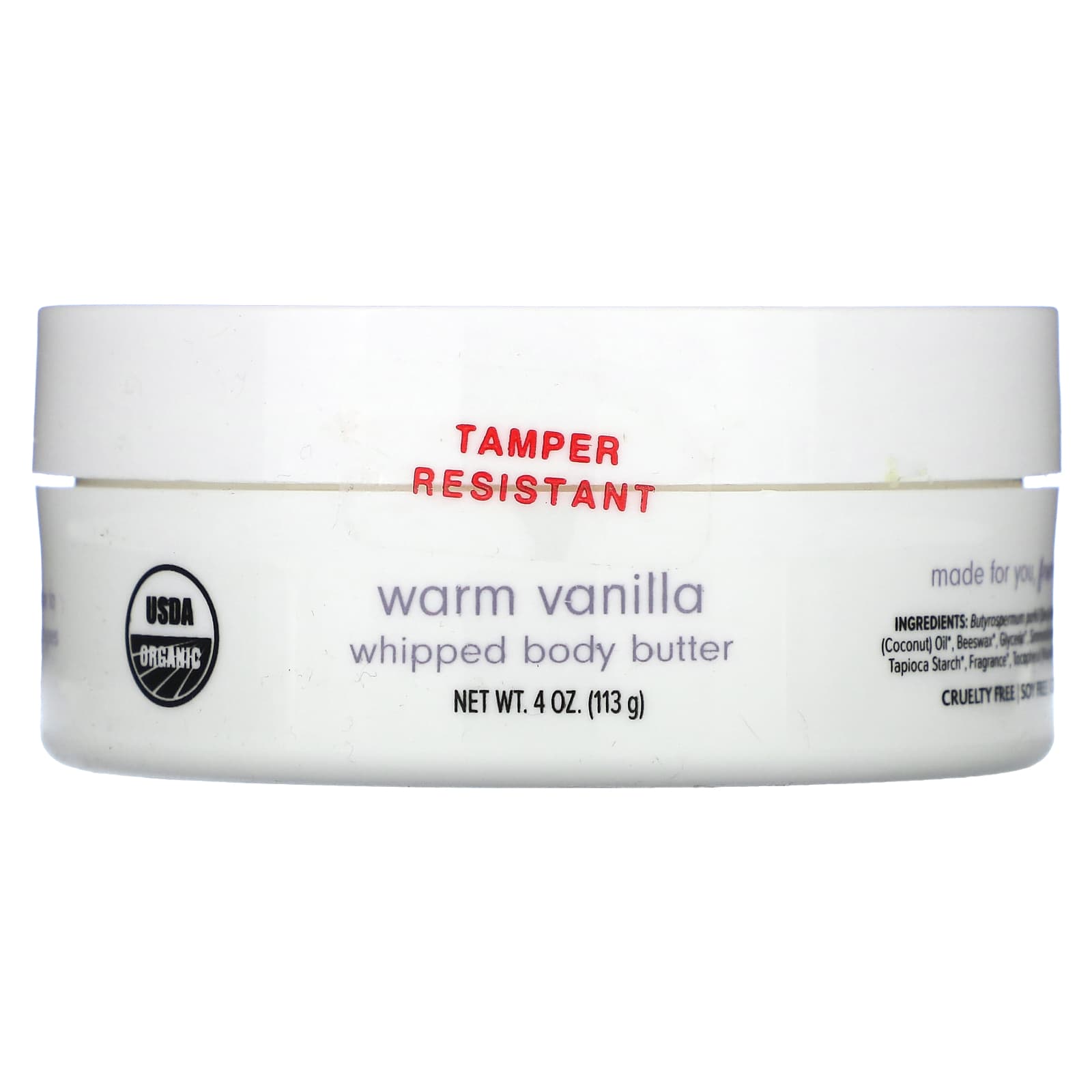 Dr. Mercola, Ola Botanicals, Whipped Body Butter, Warm Vanilla, 4 oz (113 g) - B0CMR52CH1