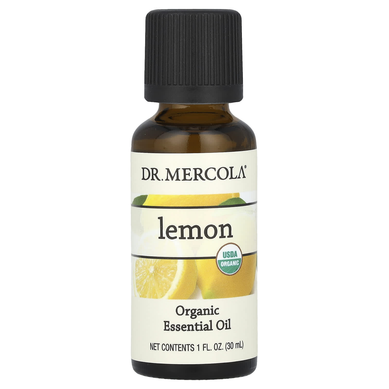 Dr. Mercola, Organic Essential Oil, Lemon, 1 fl oz (30 ml) - B08PH5VPYJ