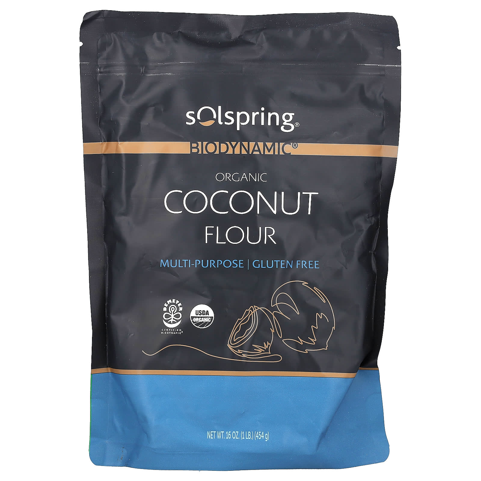 Dr. Mercola, Solspring, Organic Coconut Flour, 16 oz (454 g) - B0CS1N666B