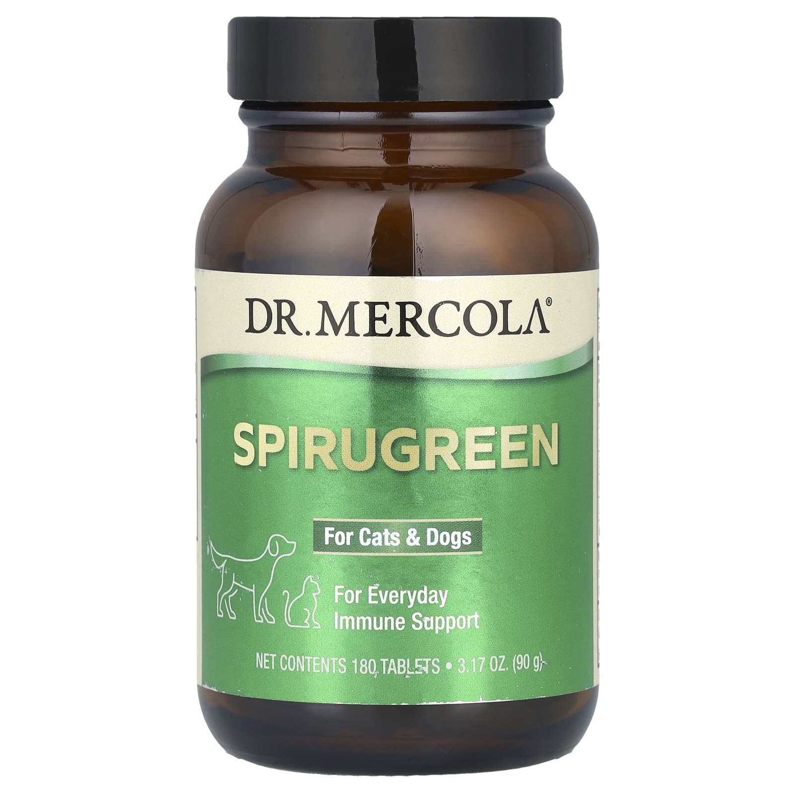 Dr. Mercola, SpiruGreen, For Cats & Dogs, 180 Tablets, 3.17 oz (90 g) - B005IWQHG6