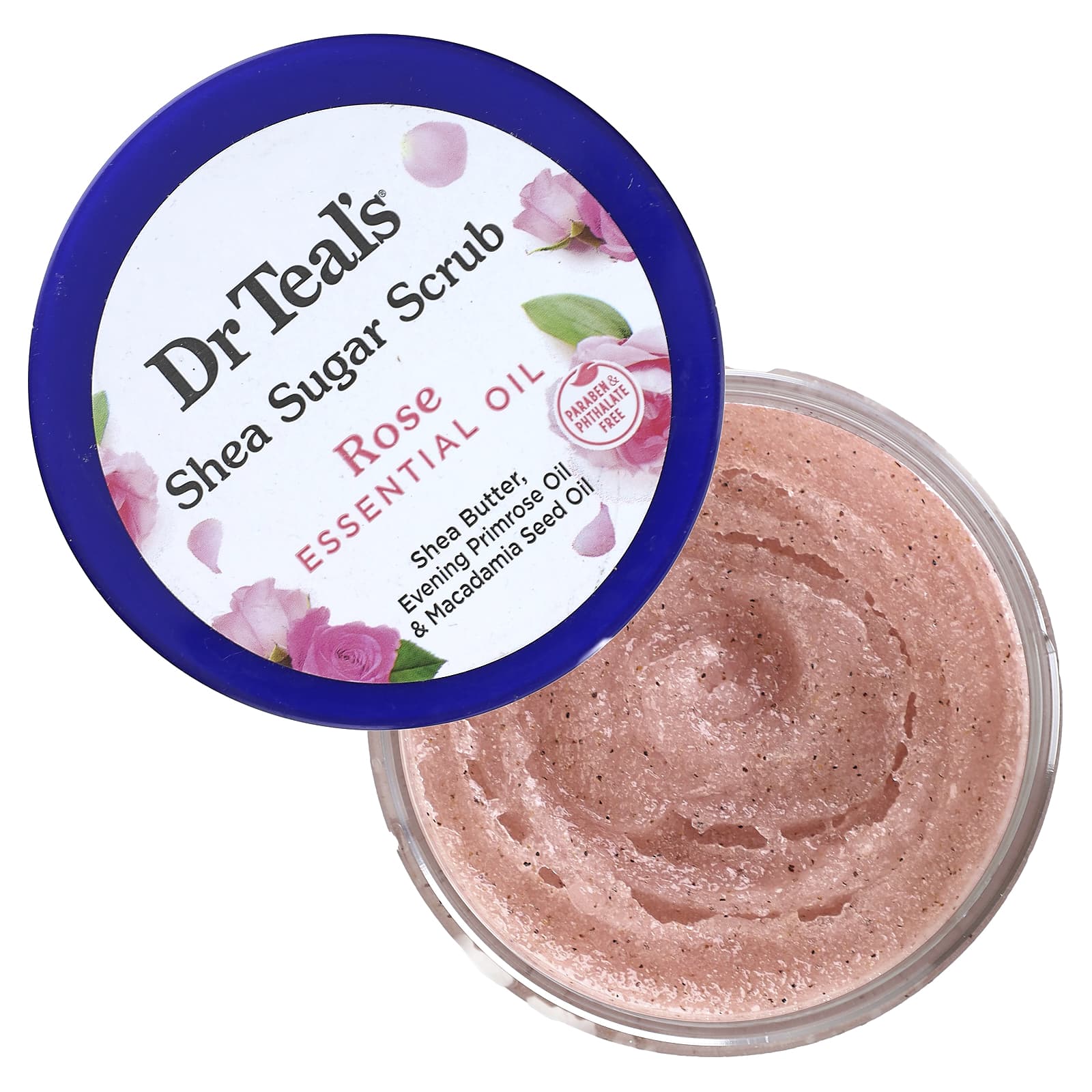 Dr. Teal's, Shea Sugar Scrub, Rose Essential Oil, 19 oz (538 g) - B09ZHWW2R4