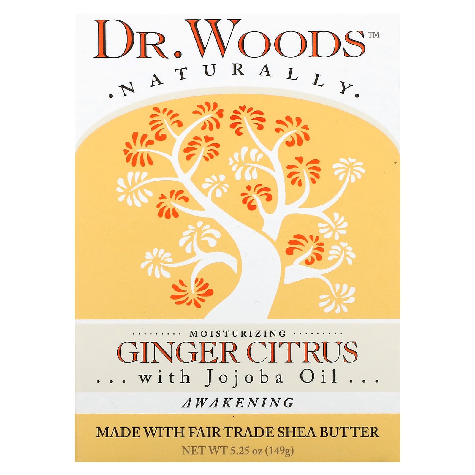 Dr. Woods, Bar Soap, Ginger Citrus, 5.25 oz (149 g) - B0080N3GLY