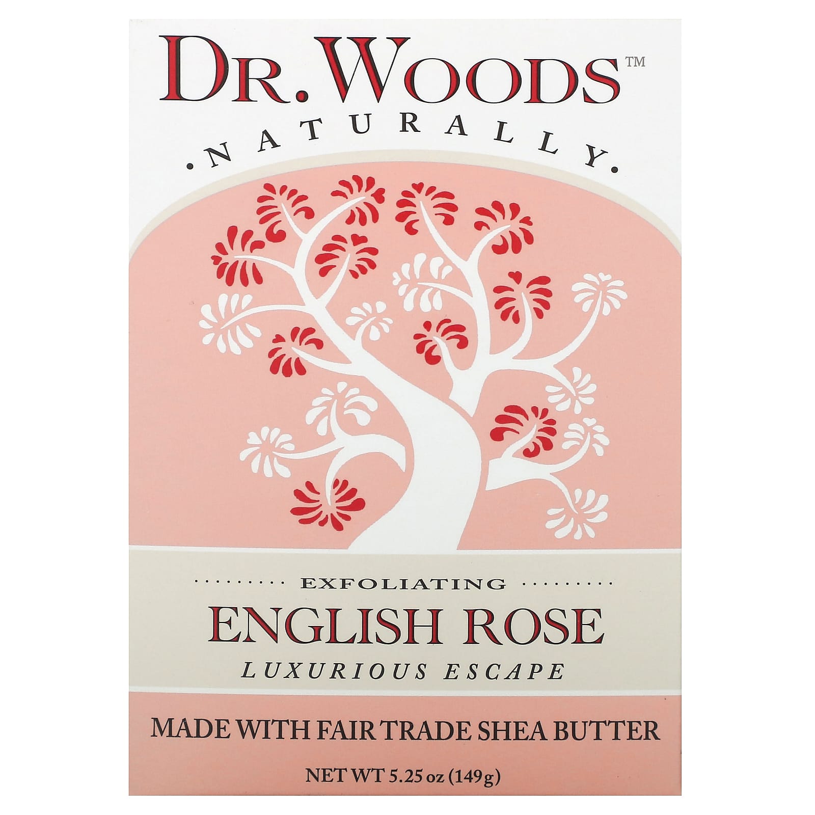 Dr. Woods, Exfoliating Bar Soap, English Rose , 5.25 oz (149 g) - B00A1MZZMA