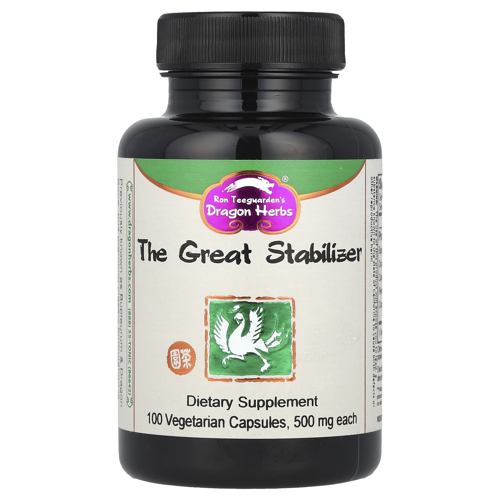 Dragon Herbs, The Great Stabilizer , 500 mg, 100 Vegetarian Capsules - B003B6OBFK