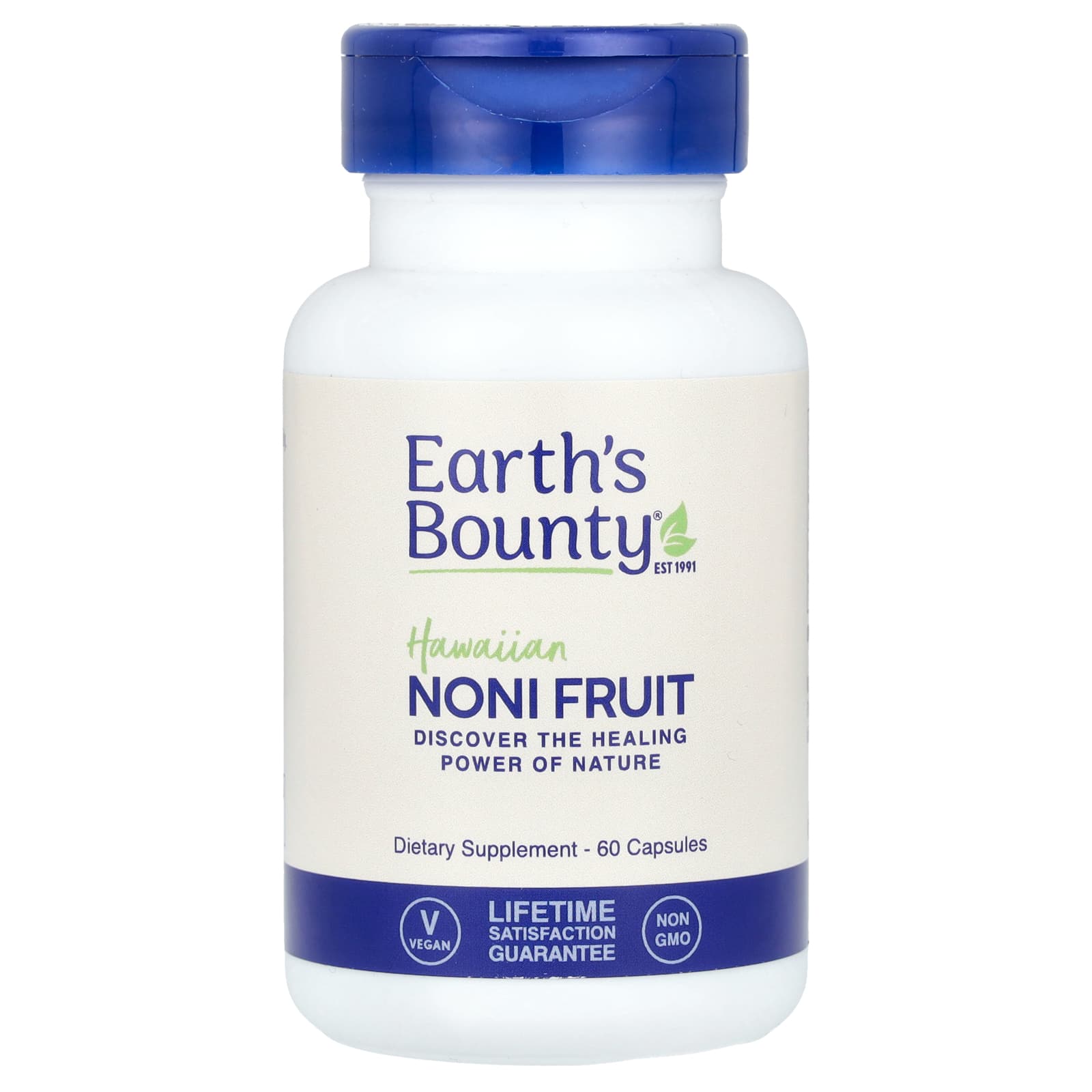 Earth's Bounty, Hawaiian Noni Fruit, 60 Capsules - B00014I3NQ