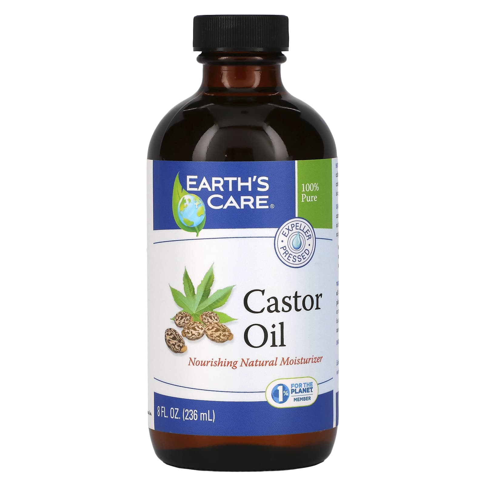 Earth's Care, Castor Oil, 8 fl oz (236 ml) - B01LZVFO1T