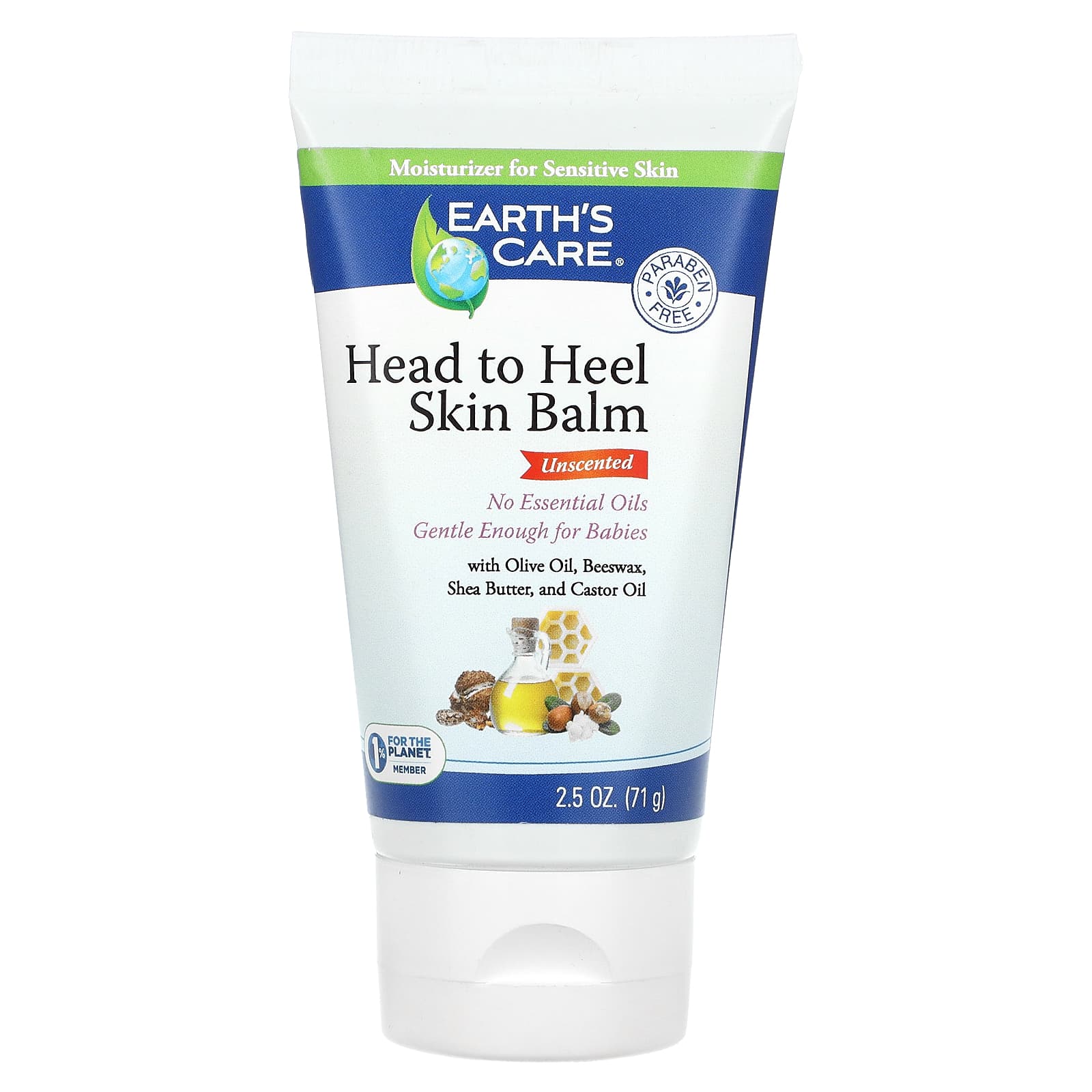 Earth's Care, Head to Heel Skin Balm, Unscented , 2.5 oz (71 g) - B09P8SV661