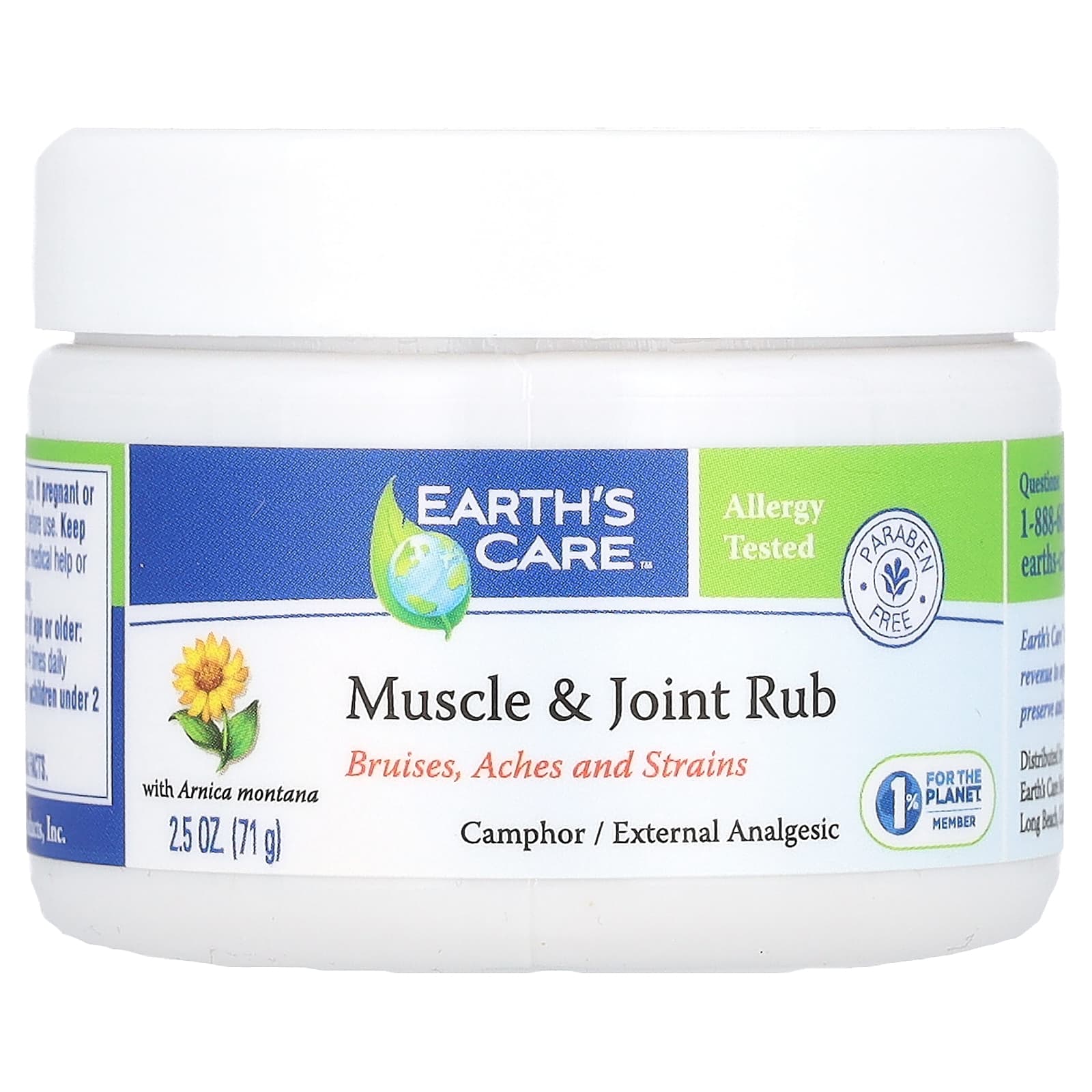 Earth's Care, Muscle & Joint Rub, 2.5 oz (71 g) - B007X5KRLM