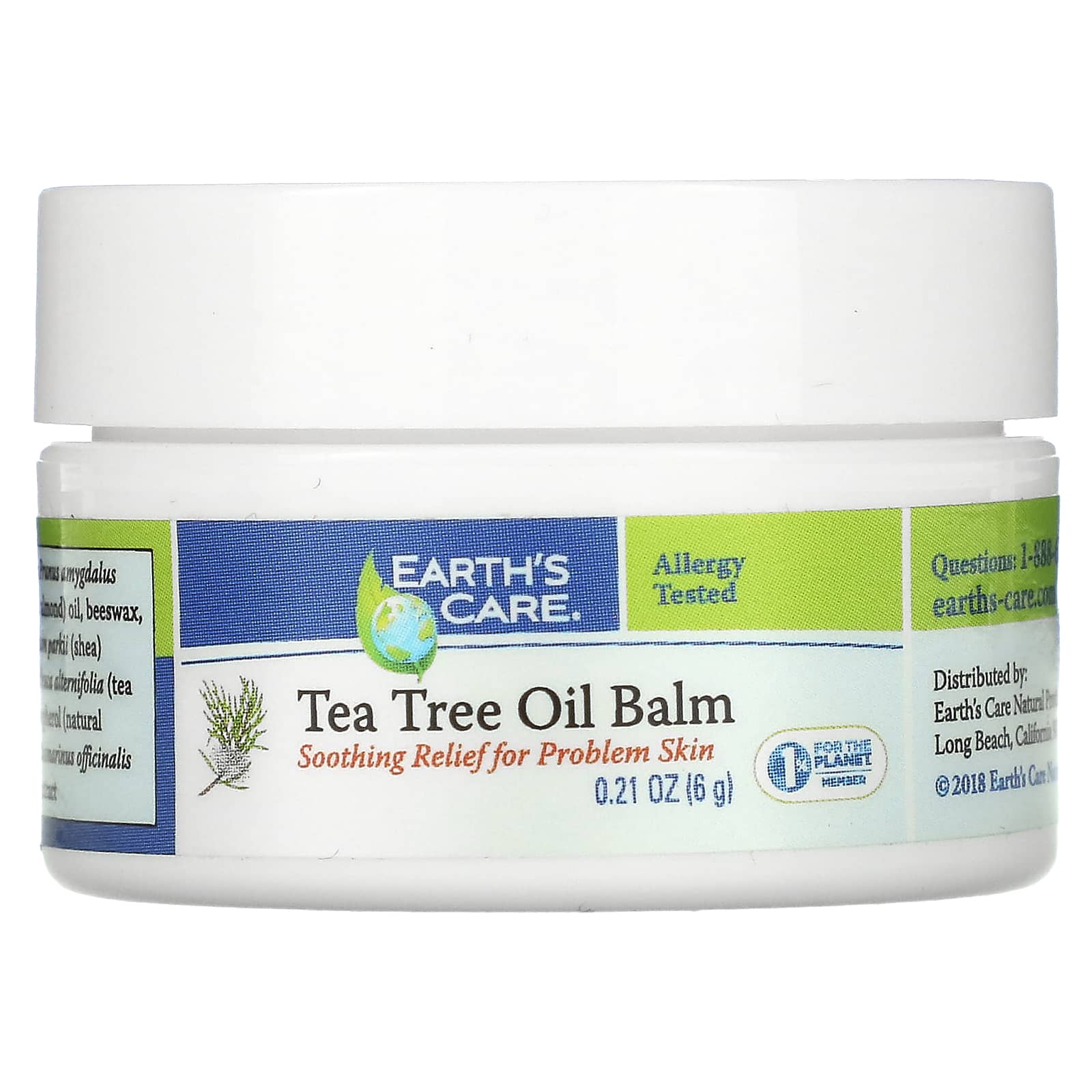 Earth's Care, Tea Tree Oil Balm, 0.21 oz (6 g) - B07JH7L1SF