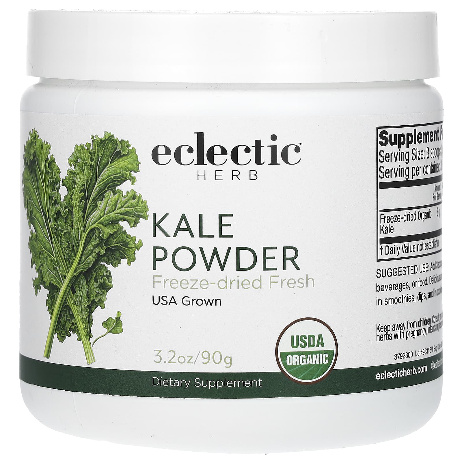 Eclectic Herb, Kale Powder, 3.2 oz (90 g) - B004QQOADM