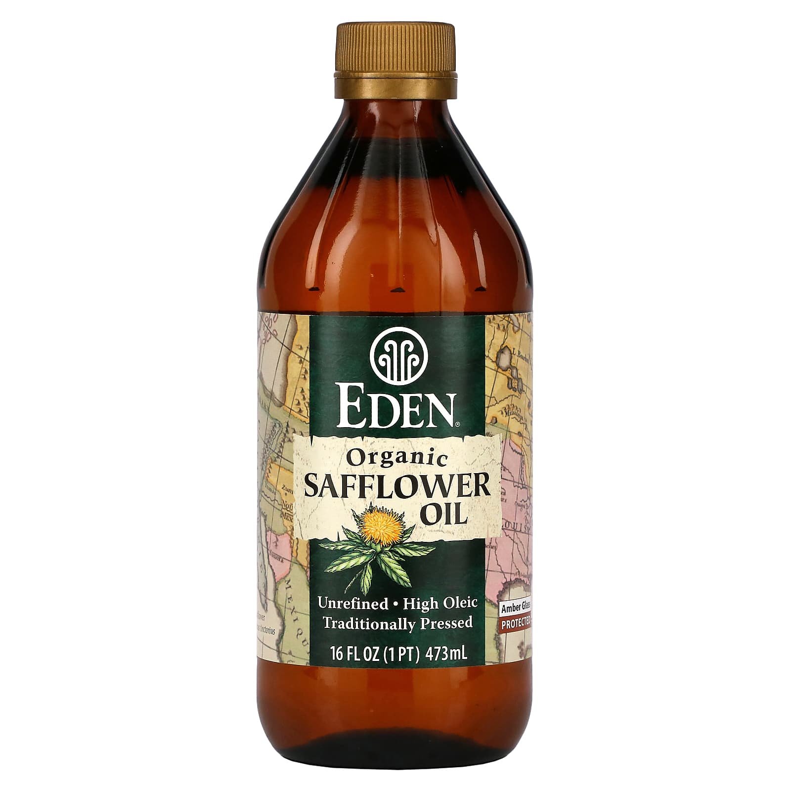 Eden Foods, Organic Safflower Oil, Unrefined, 16 fl oz (473 ml) - B0000T8LCU