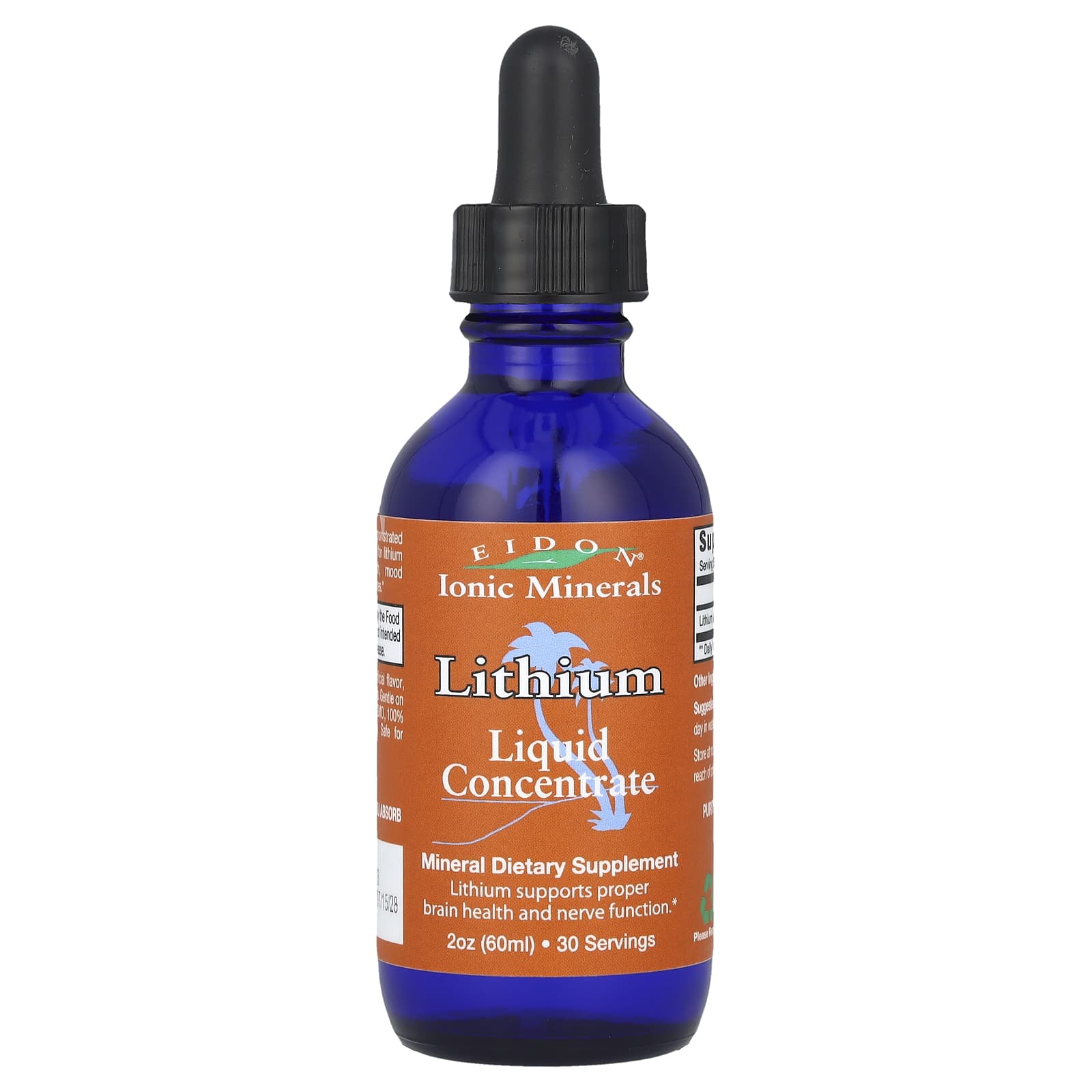 Eidon Ionic Minerals, Lithium, Liquid Concentrate, 2 oz (60 ml) - B09G9CN17G