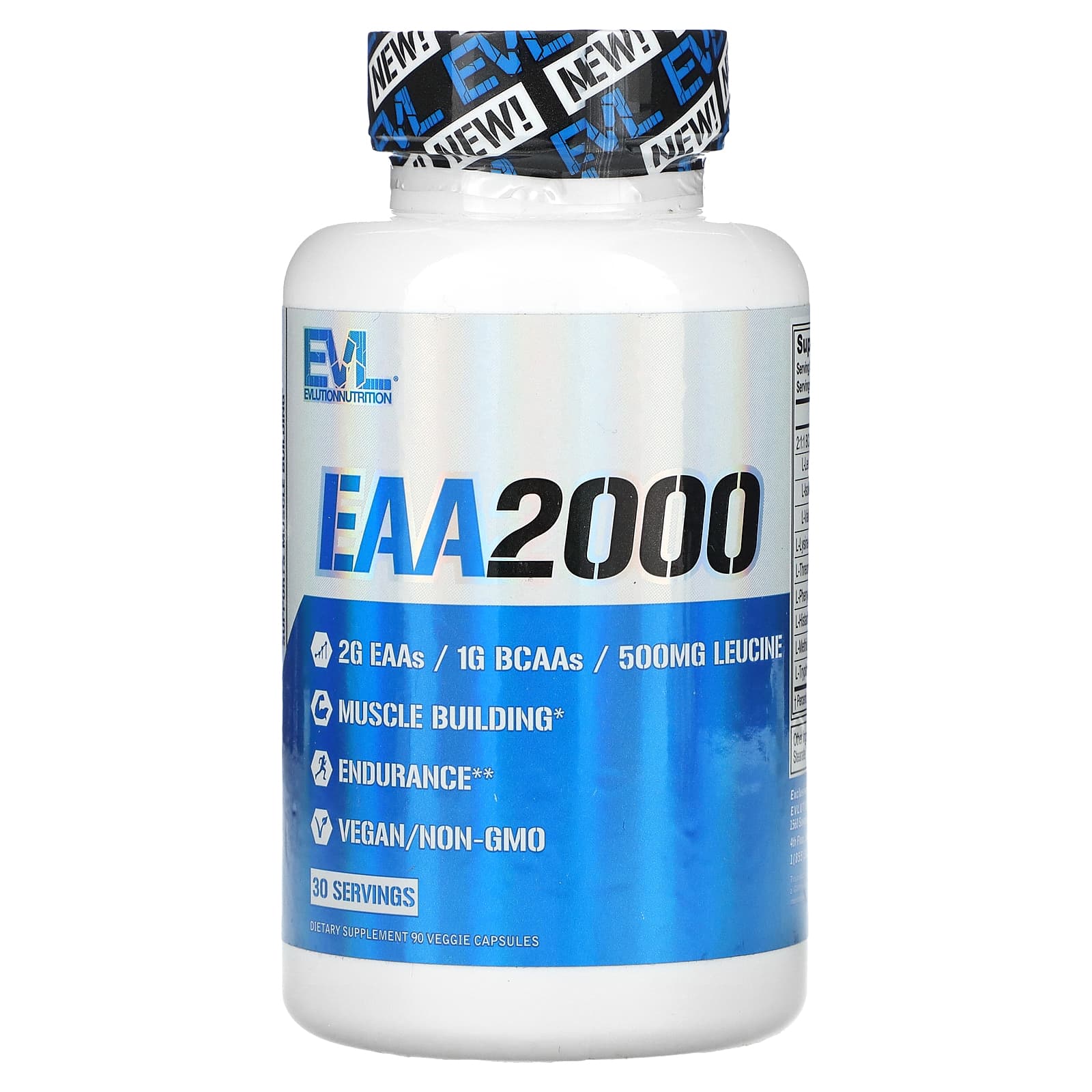 EVLution Nutrition, EAA2000, 90 Veggie Capsules - B0CN7K7688