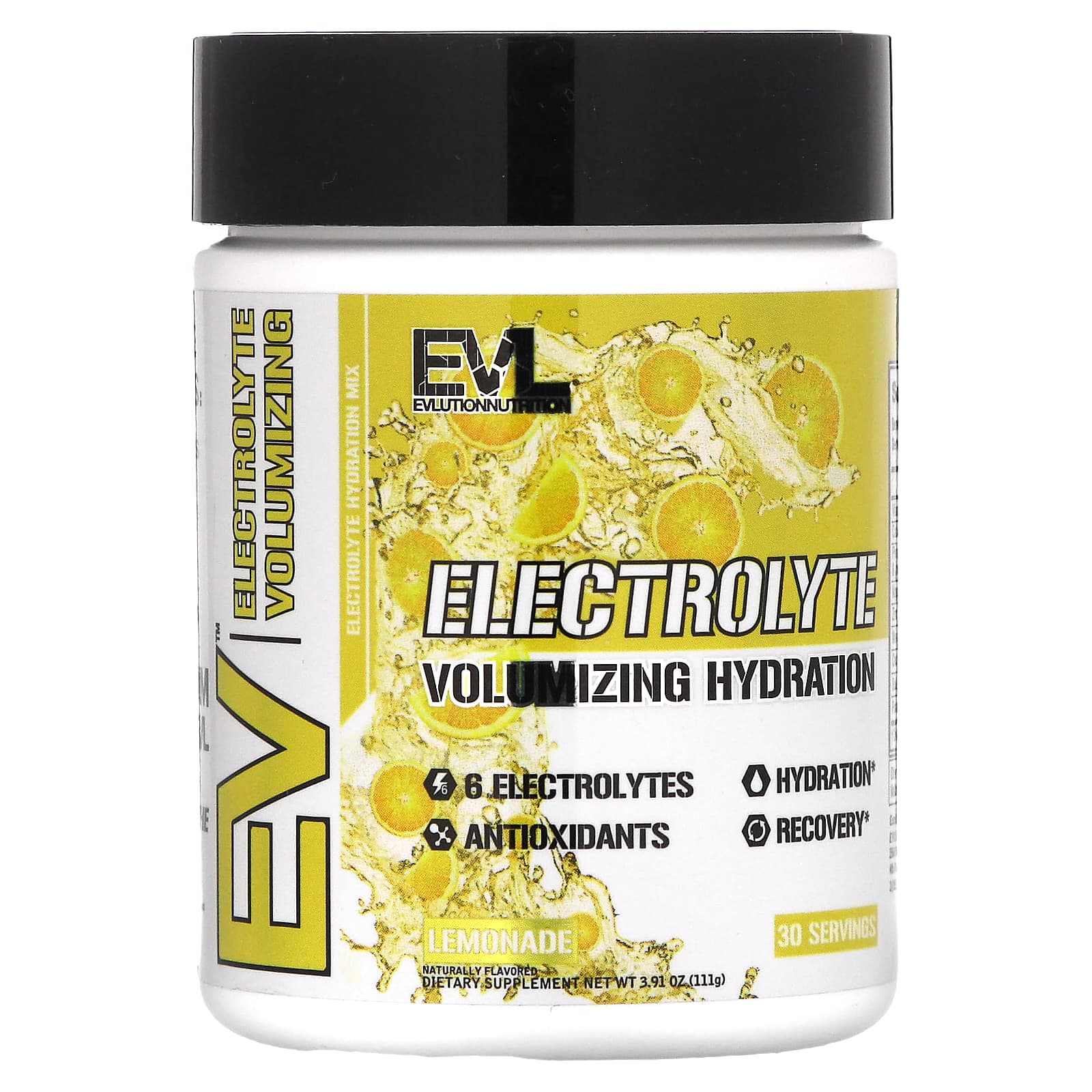 EVLution Nutrition, Electrolyte Volumizing Hydration, Lemonade, 3.91 oz (111 g) - B0BXY9SSZZ