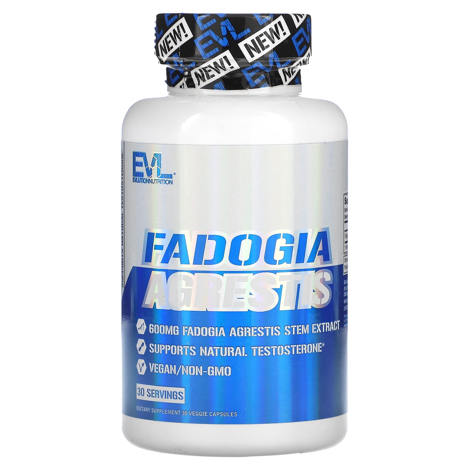 EVLution Nutrition, Fadogia Agrestis, 600 mg, 30 Veggie Capsules - B0BB3FXF18