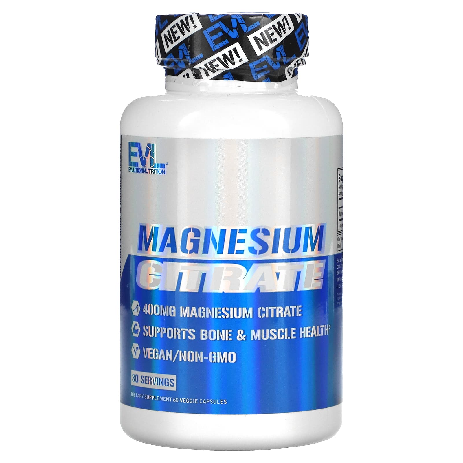 EVLution Nutrition, Magnesium Citrate, 60 Veggie Capsules - B0B3BSKYVN