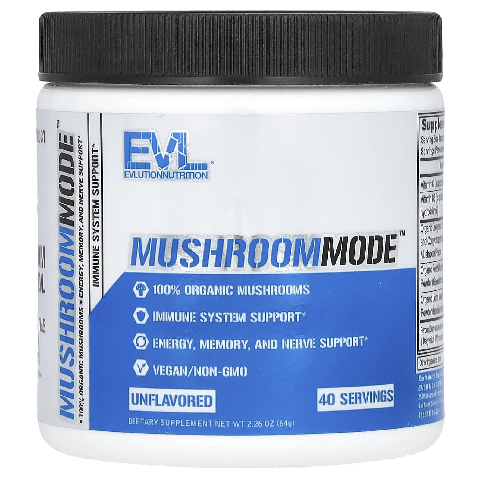 EVLution Nutrition, MushroomMode, Unflavored, 2.26 oz (64 g) - B0D96XTPXF