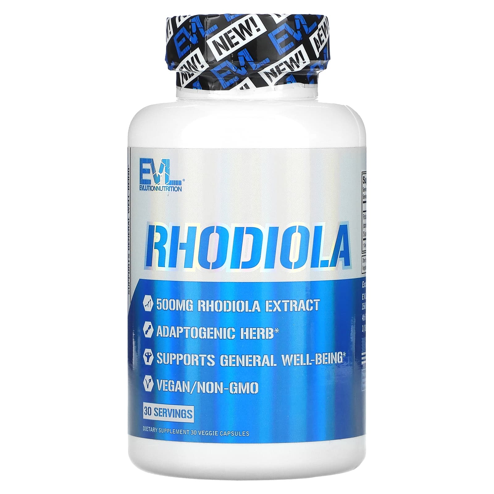 EVLution Nutrition, Rhodiola, 500 mg, 30 Veggie Capsules - 