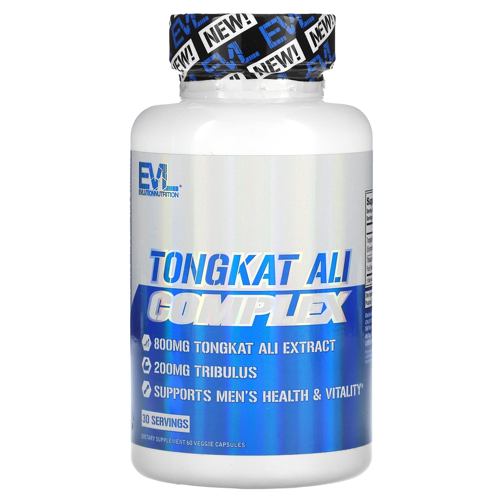 EVLution Nutrition, Tongkat Ali Complex, 800 mg, 60 Veggie Capsules (400 mg per Capsule) - B0BFT1XN5J