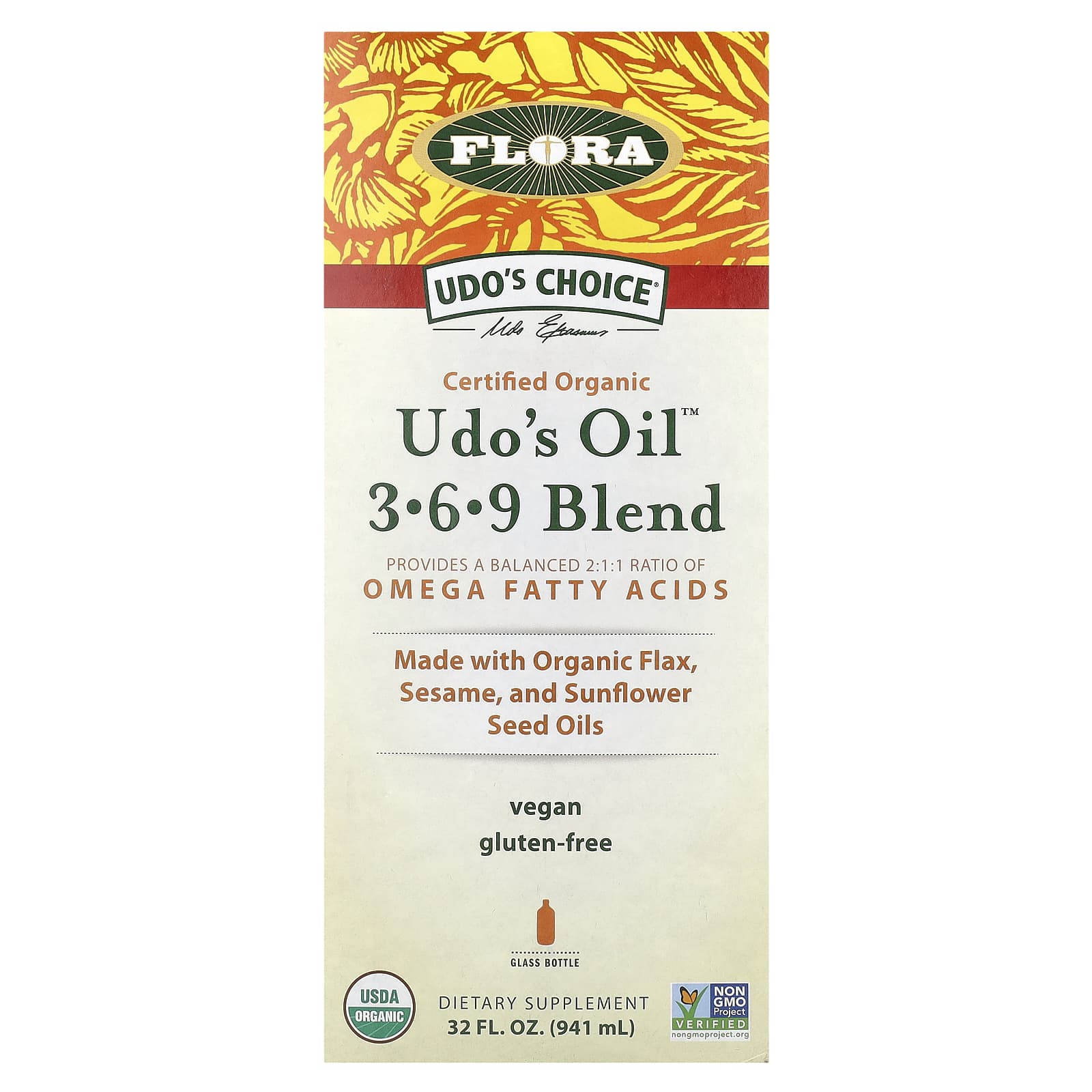 Flora, Udo's Choice®, Udo's Oil™ 3-6-9 Blend, 32 fl oz (941 ml) - B0010ED3DQ