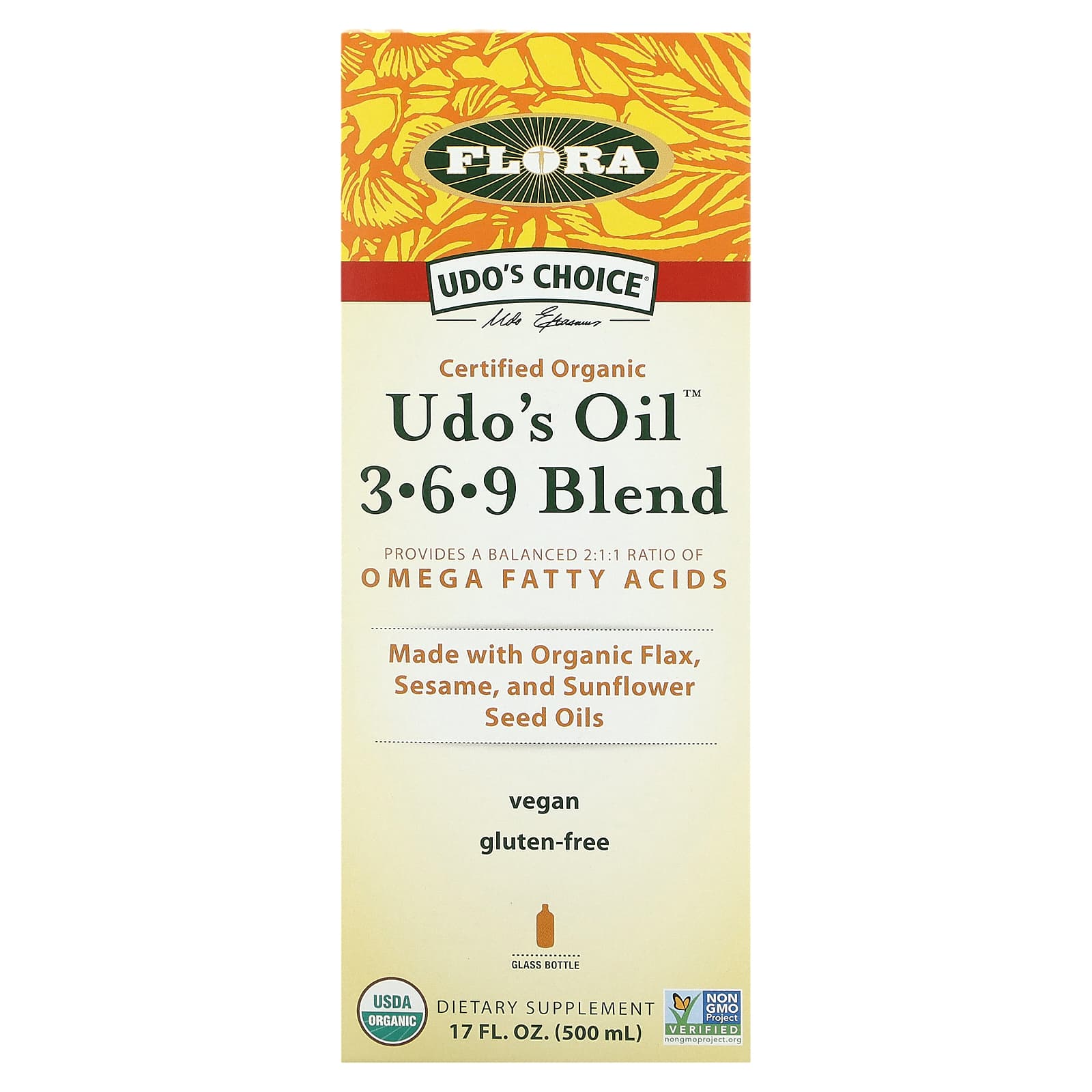 Flora, Udo's Oil 3-6-9 Blend, 17 fl oz (500 ml) - B015RN6PD0