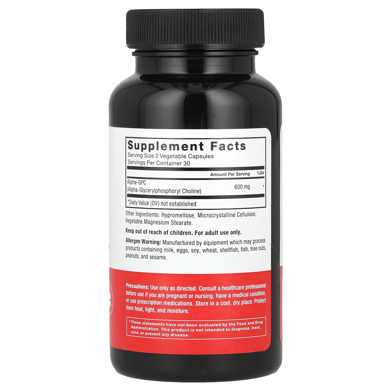 Force Factor, Alpha GPC, 600 mg, 60 Vegetable Capsules (300 mg per Capsule) - B0DCPBMF89