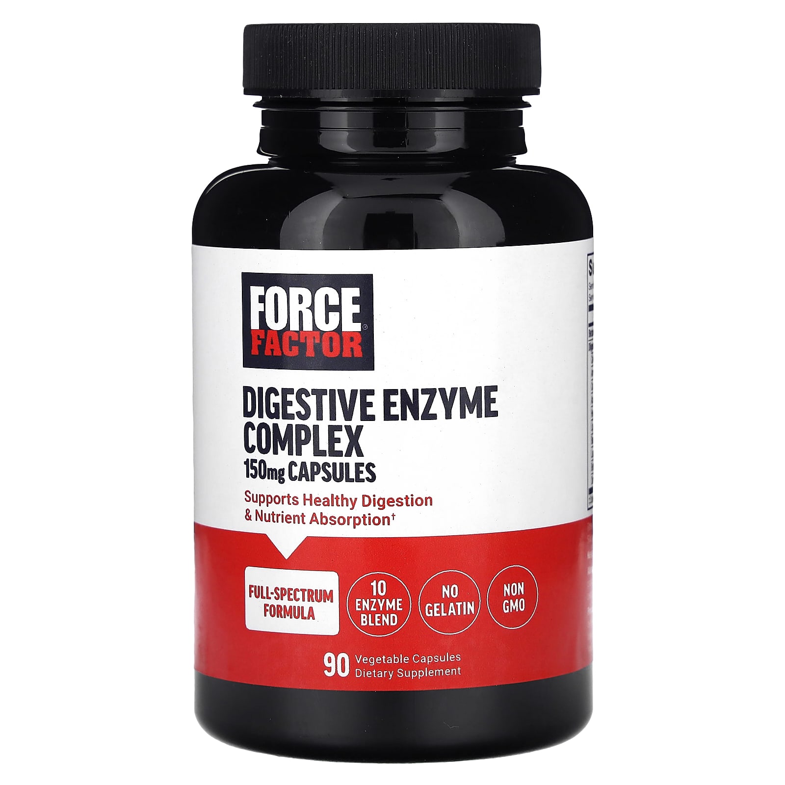 Force Factor, Digestive Enzyme Complex, 150 mg, 90 Vegetable Caps - B0CQN2BC9K