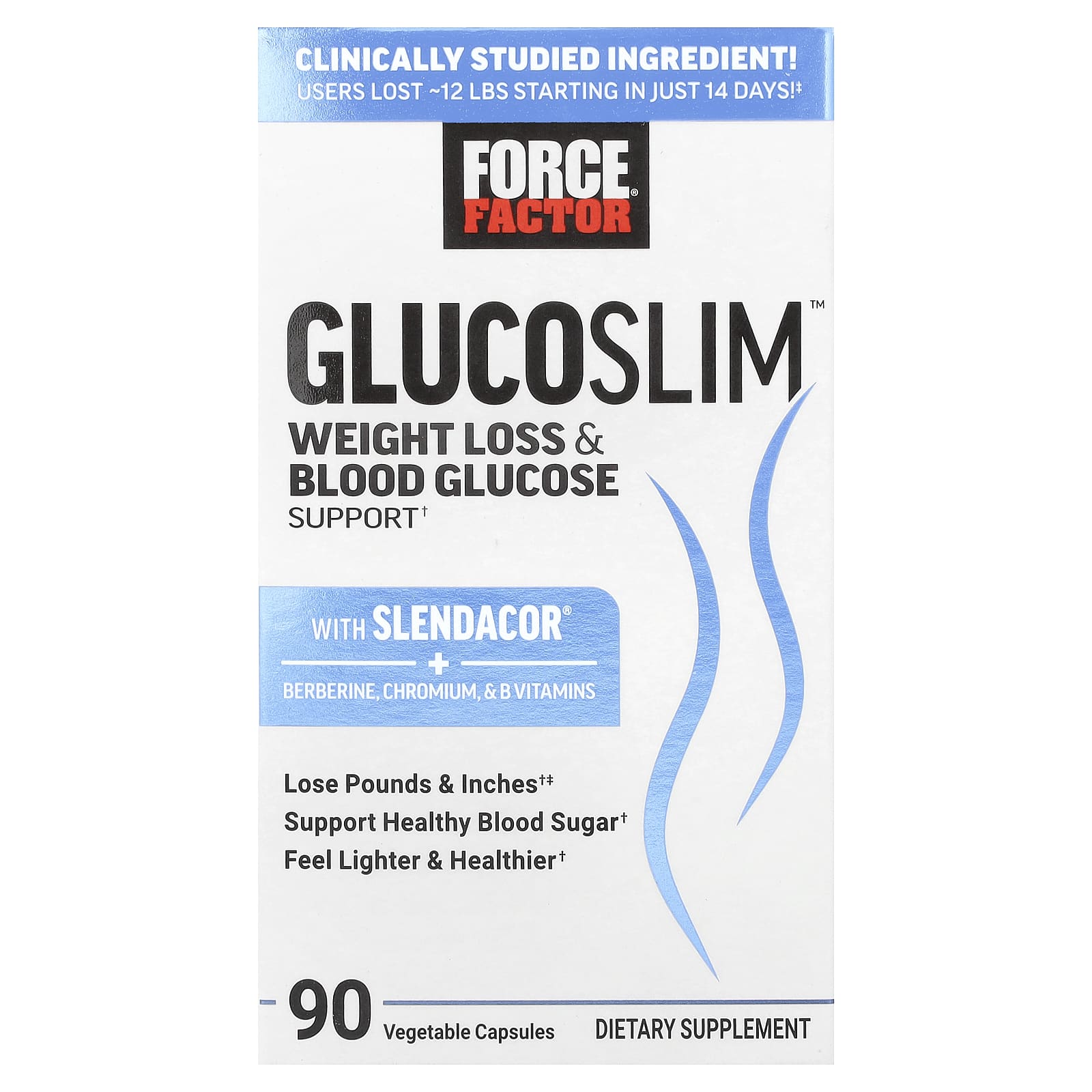 Force Factor, Glucoslim™, Weight Loss & Blood Glucose Support, 90 Vegetable Capsules - B0DJRVT7VJ