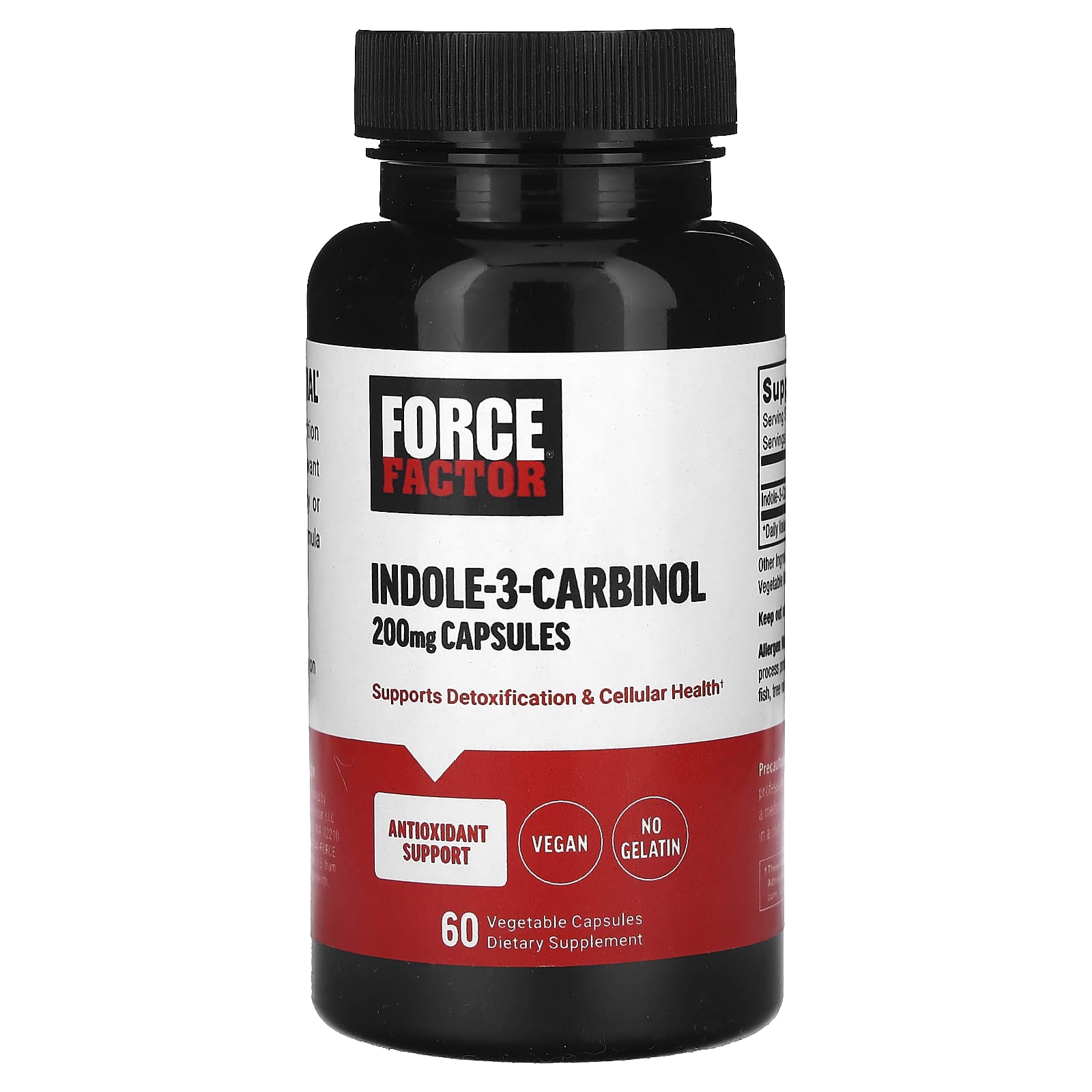 Force Factor, Indole-3-Carbinol, 200 mg, 60 Vegetable Capsules - B0CQ3LL2RZ
