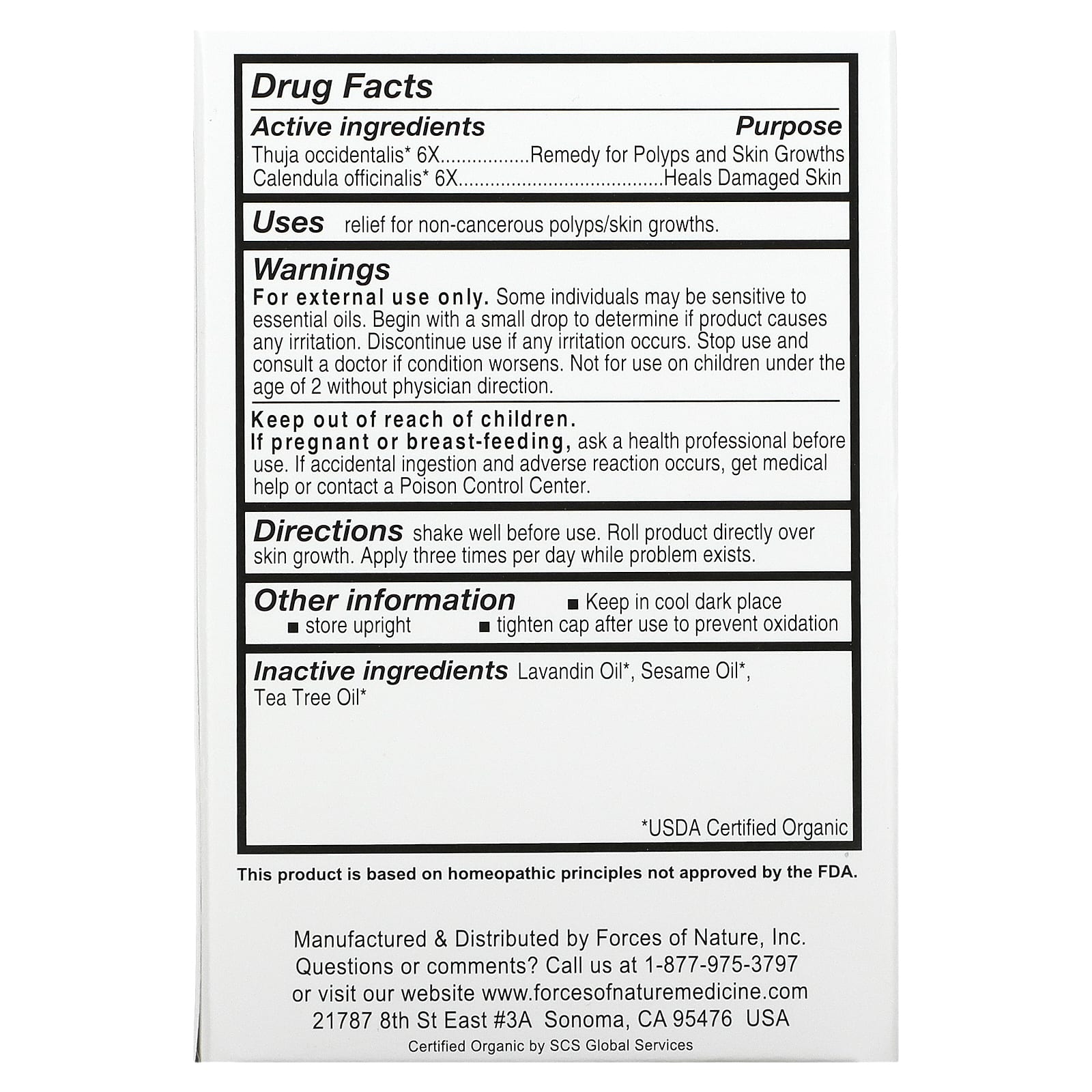 Forces of Nature, Skin Tag, Organic Plant Medicine, Rollerball Applicator, Extra Strength, 0.14 fl oz (4 ml) - B0777VRKZT