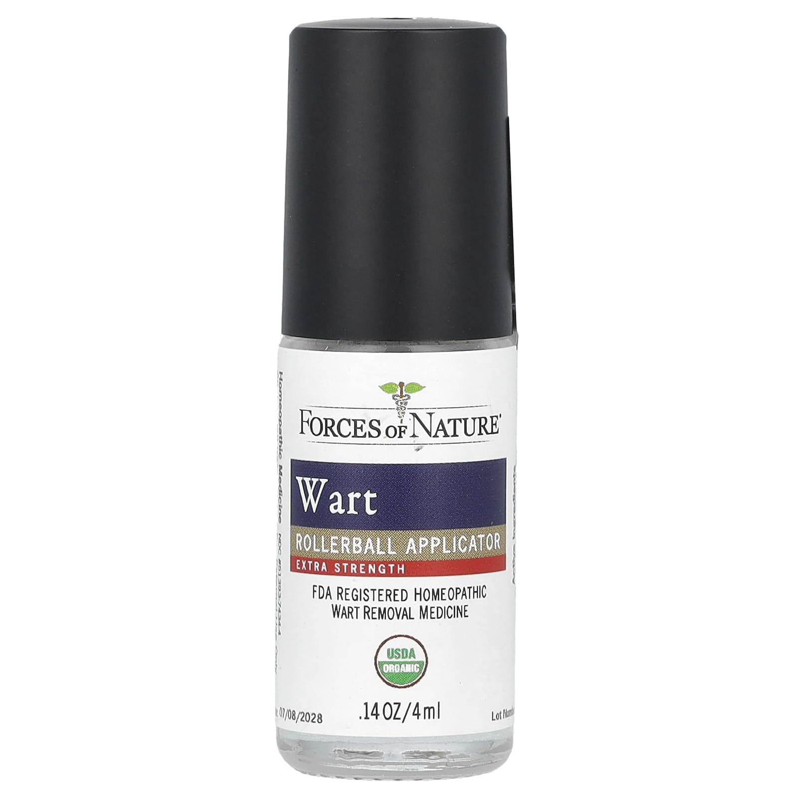 Forces of Nature, Wart Remover, Dual Action Roll On, Extra Strength, 0.14 oz (4 ml) - B074PH5TC3