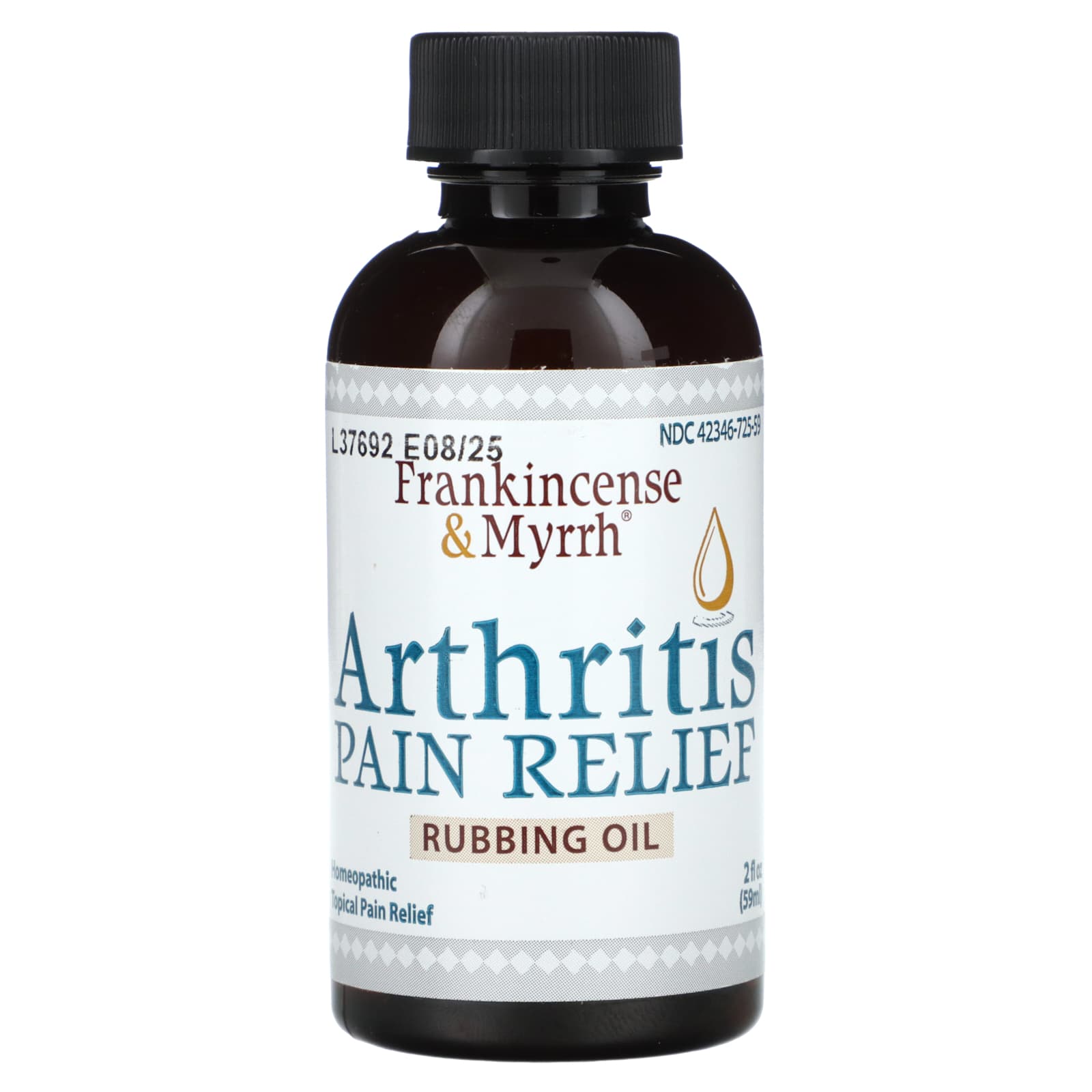 Frankincense & Myrrh, Arthritis Pain Relief Rubbing Oil, 2 fl oz (59 ml) - B09ZFCCDB7
