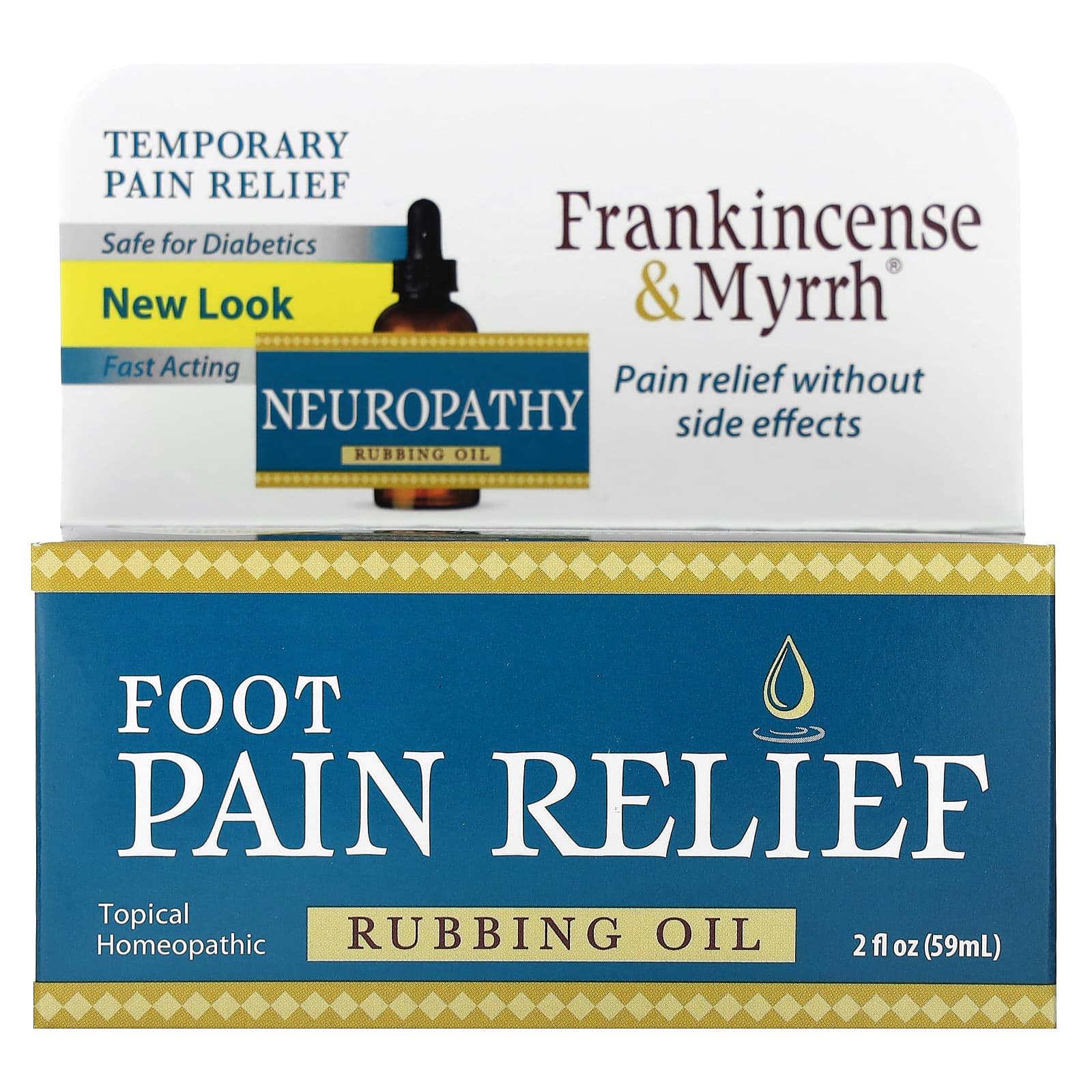 Frankincense & Myrrh, Foot Pain Relief Rubbing Oil, 2 fl oz (59 ml) - B003OD4CUY