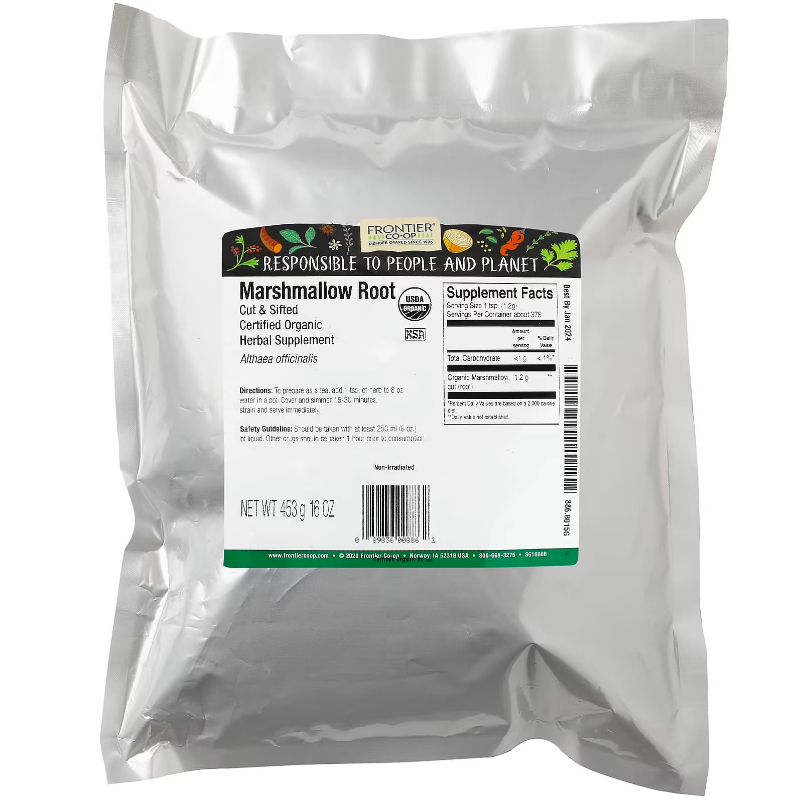 Frontier Co-op, Cut & Sifted Marshmallow Root, 16 oz (453 g) - B00016XK14