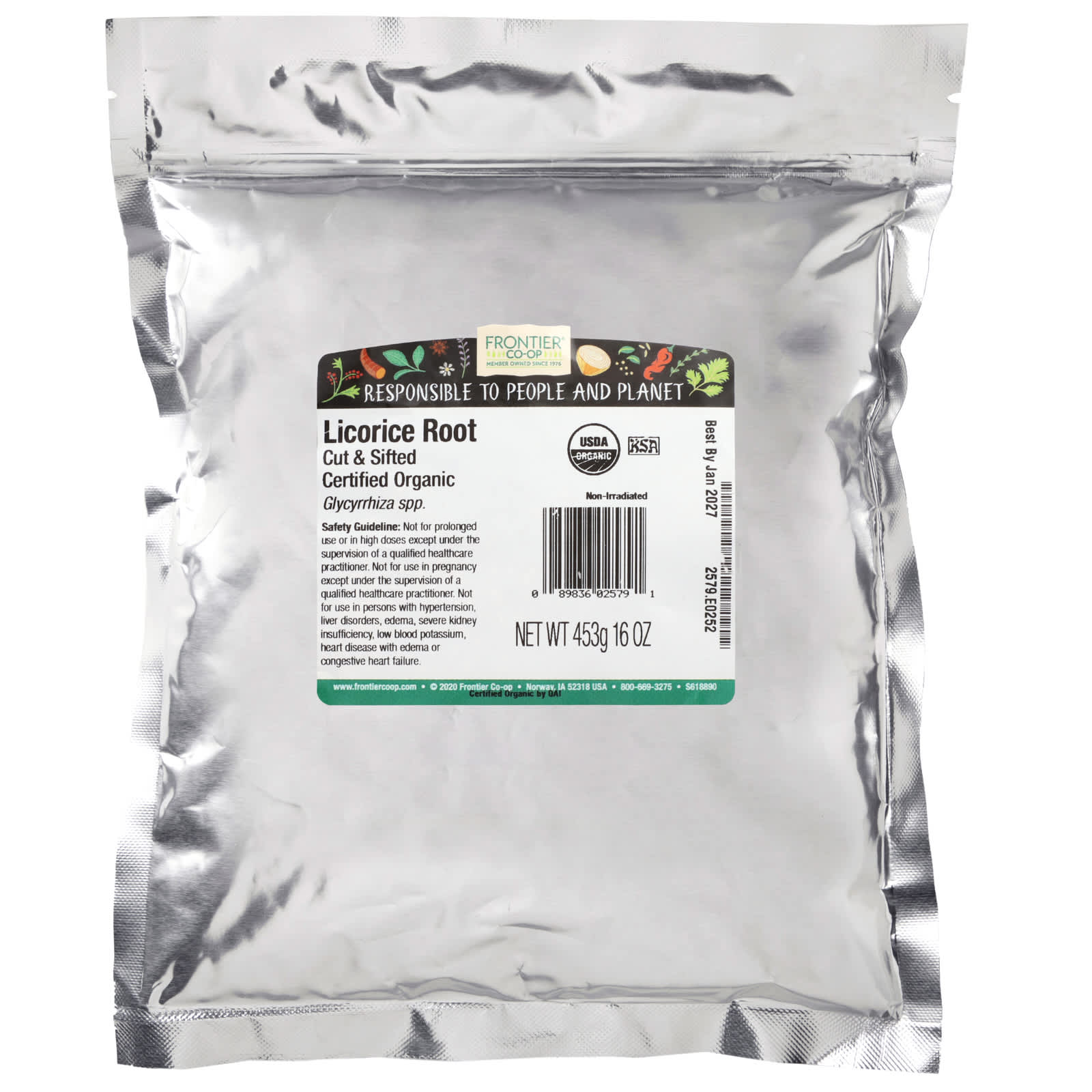 Frontier Co-op, Organic Cut & Sifted Licorice Root, 16 oz (453 g) - B0012BXTIG