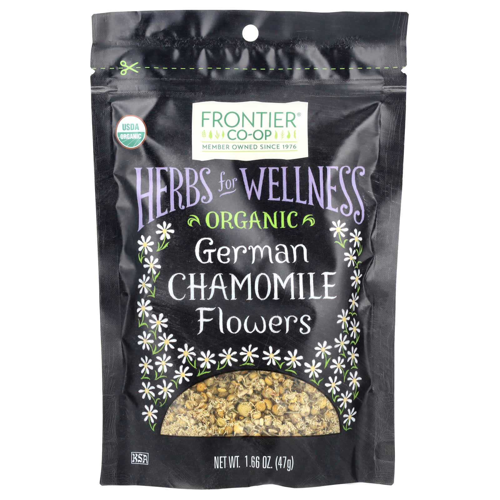 Frontier Co-op, Organic German Chamomile Flowers, 1.66 oz (47 g) - B08T4QDN4W