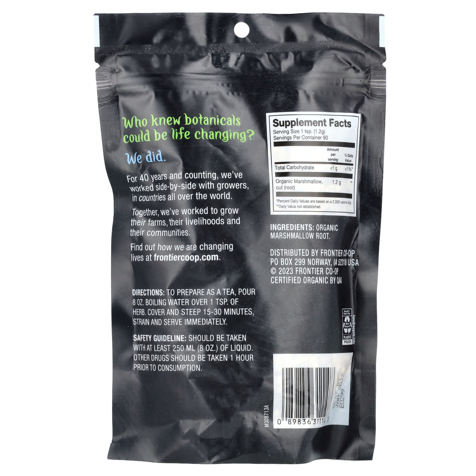 Frontier Co-op, Organic Marshmallow Root, 3.81 oz (108 g) - B08T4FQ5CG