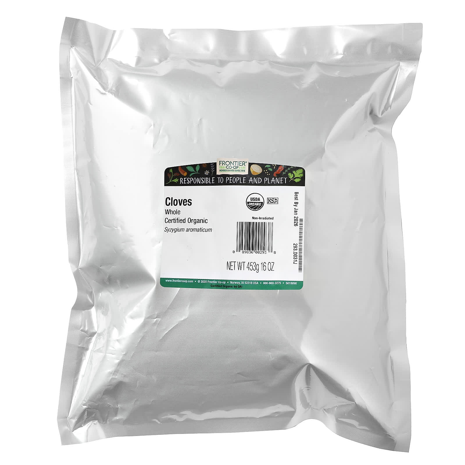 Frontier Co-op, Organic Whole Cloves, 16 oz (453 g) - B001VNKW76