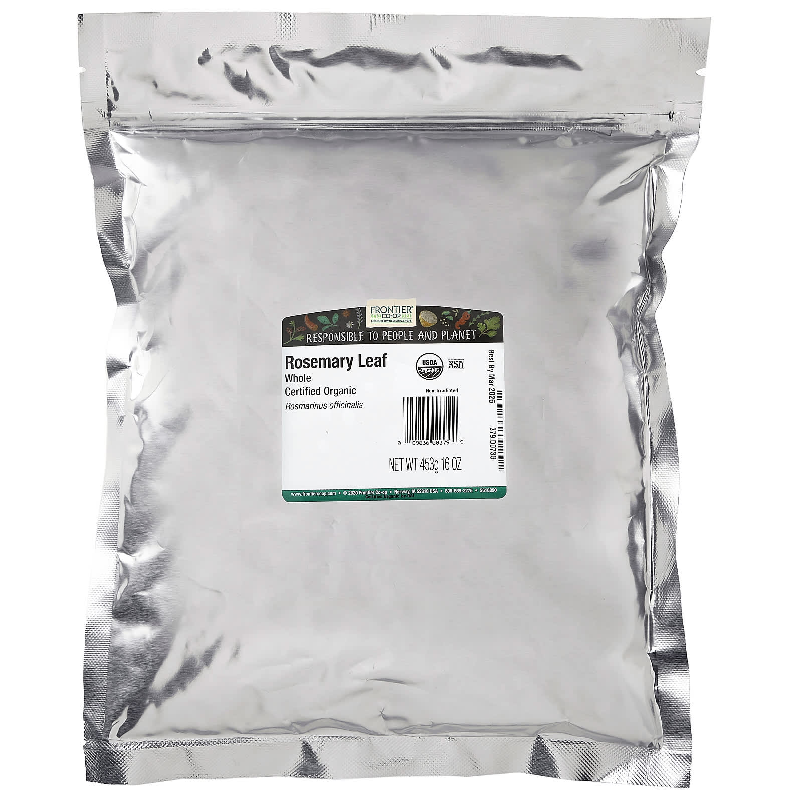 Frontier Co-op, Organic Whole Rosemary Leaf, 16 oz (453 g) - B004JWLMNY