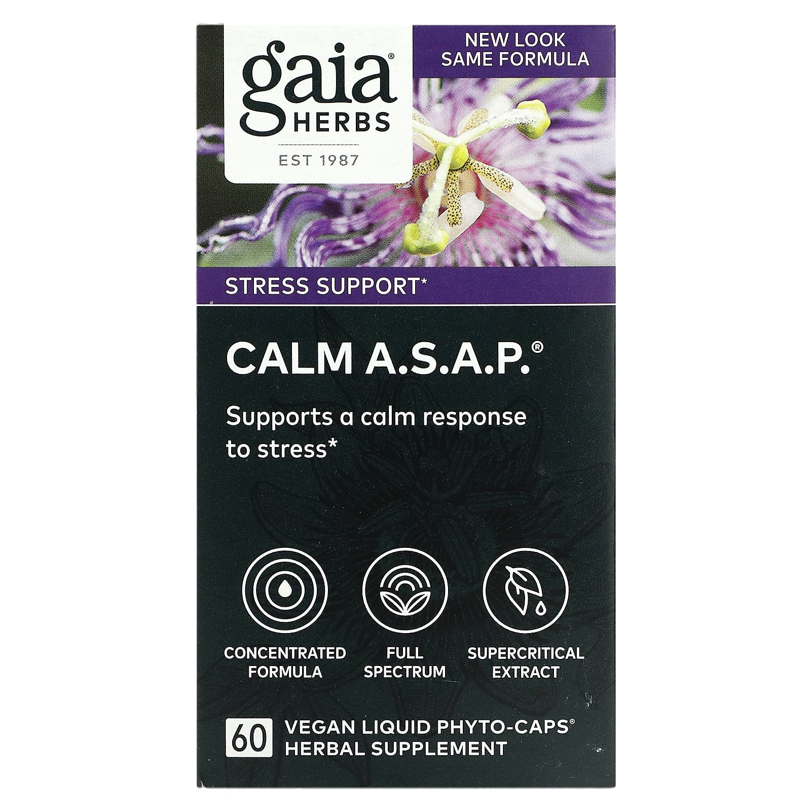 Gaia Herbs, Calm A.S.A.P., 60 Vegan Liquid Phyto-Caps - B07H2QFMNR