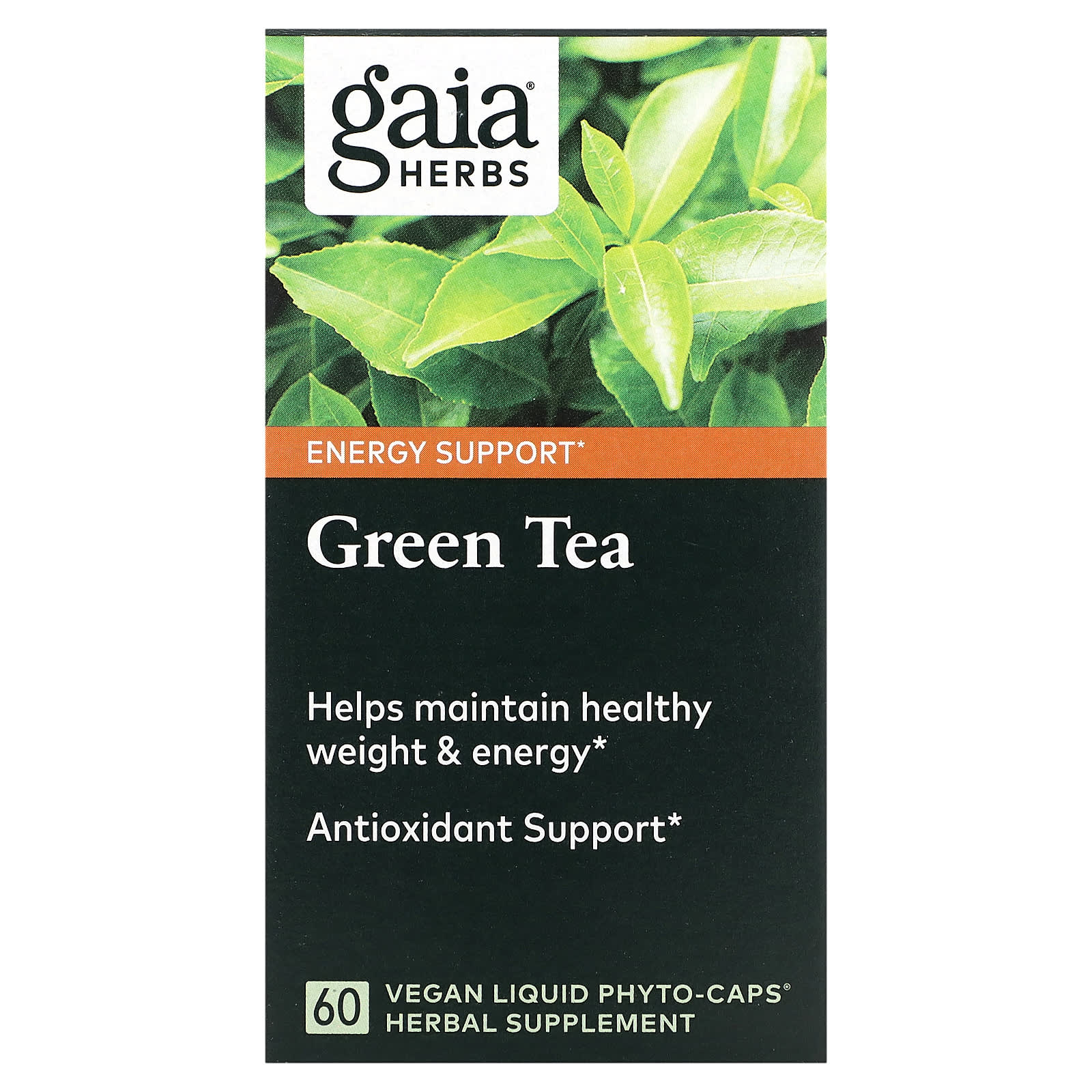 Gaia Herbs, Green Tea, 60 Vegan Liquid Phyto- Caps - B0036THMA8