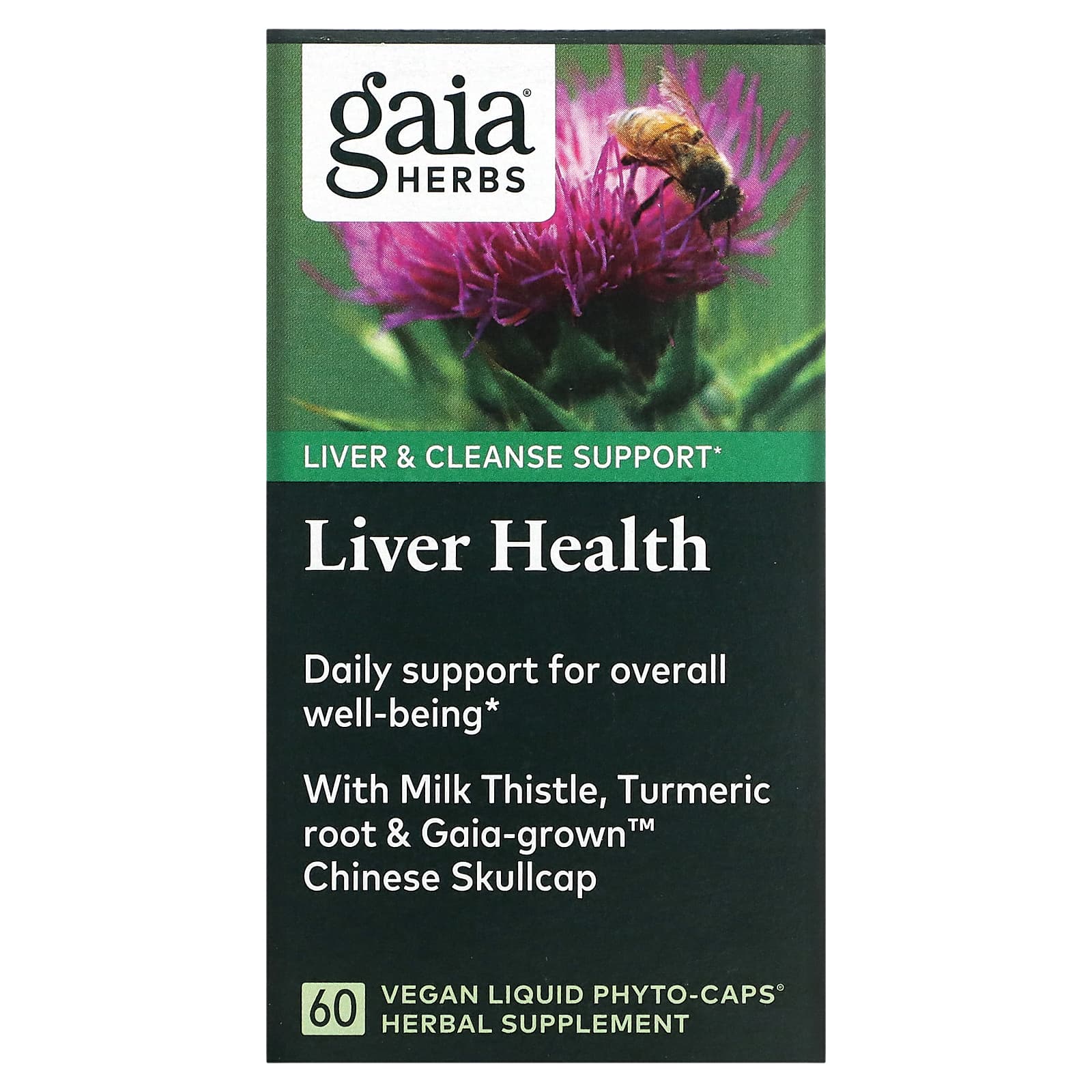 Gaia Herbs, Liver Health, 60 Vegan Liquid Phyto-Caps