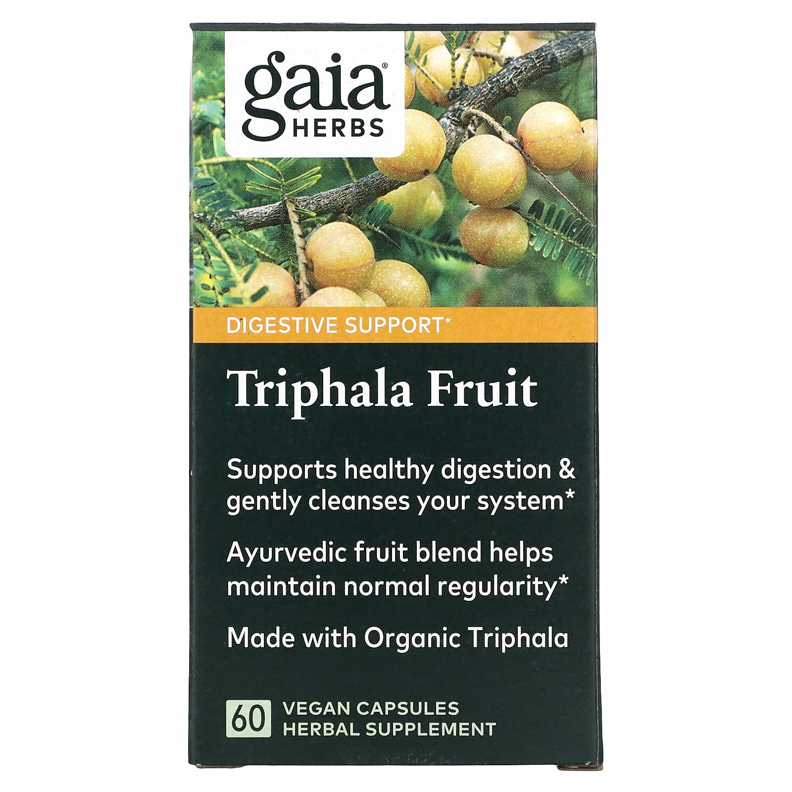 Gaia Herbs, Triphala Fruit, 60 Vegan Capsules - B0062V8ZVW