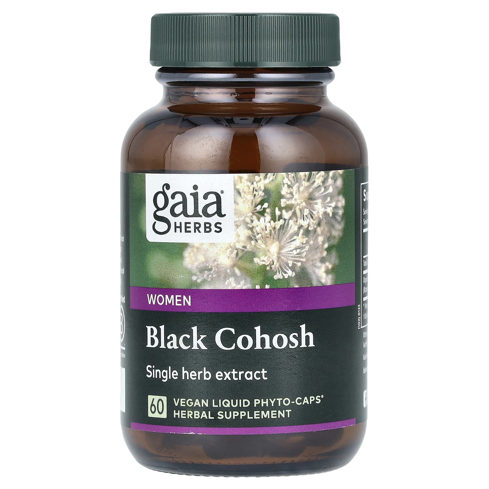 Gaia Herbs, Women, Black Cohosh, 60 Vegan Liquid Phyto-Caps - B0036THNCA