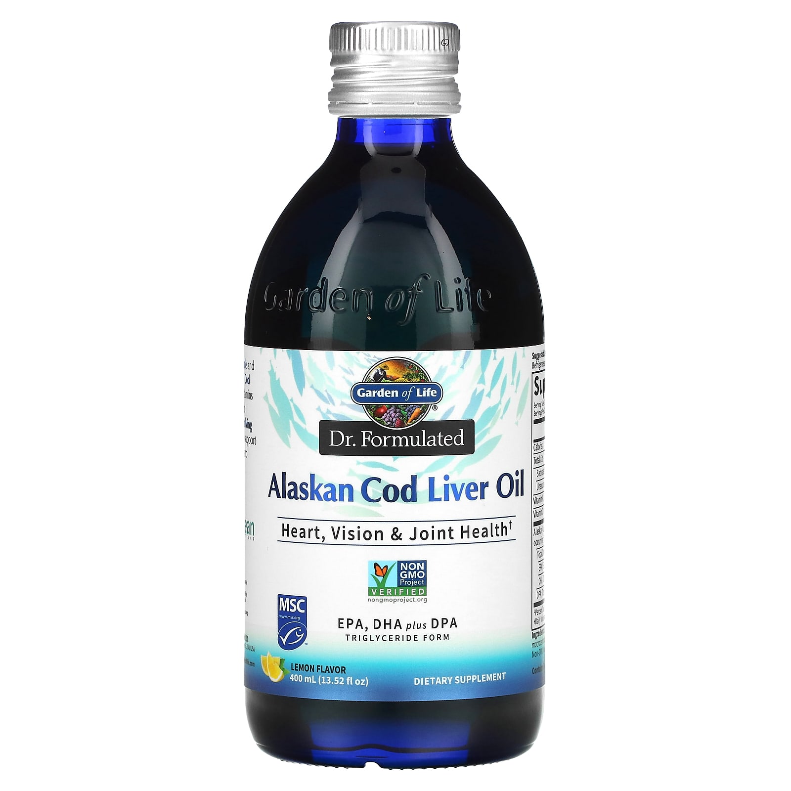 Garden of Life, Dr. Formulated, Alaskan Cod Liver Oil, Lemon, 13.52 fl oz (400 ml) - B089CC656X